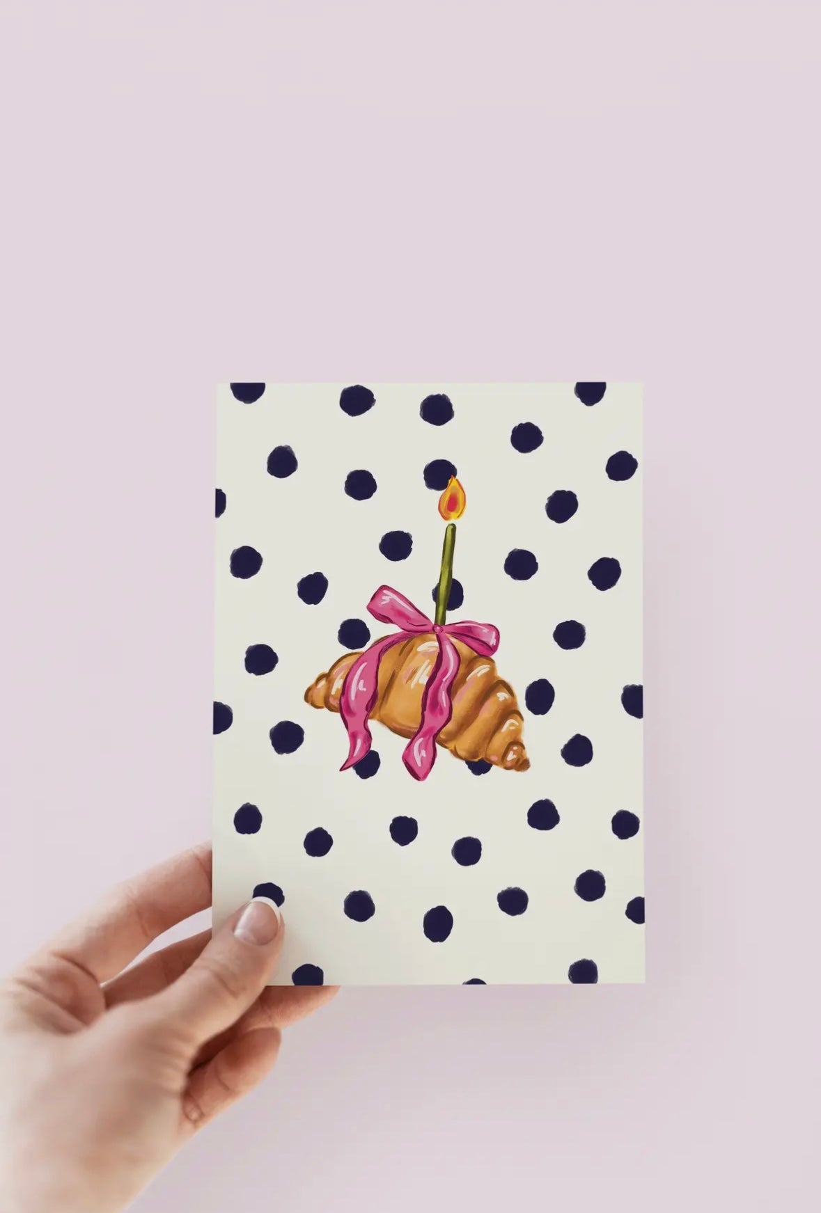 Croissant with Bow Celebration Congratulation Greeting Card