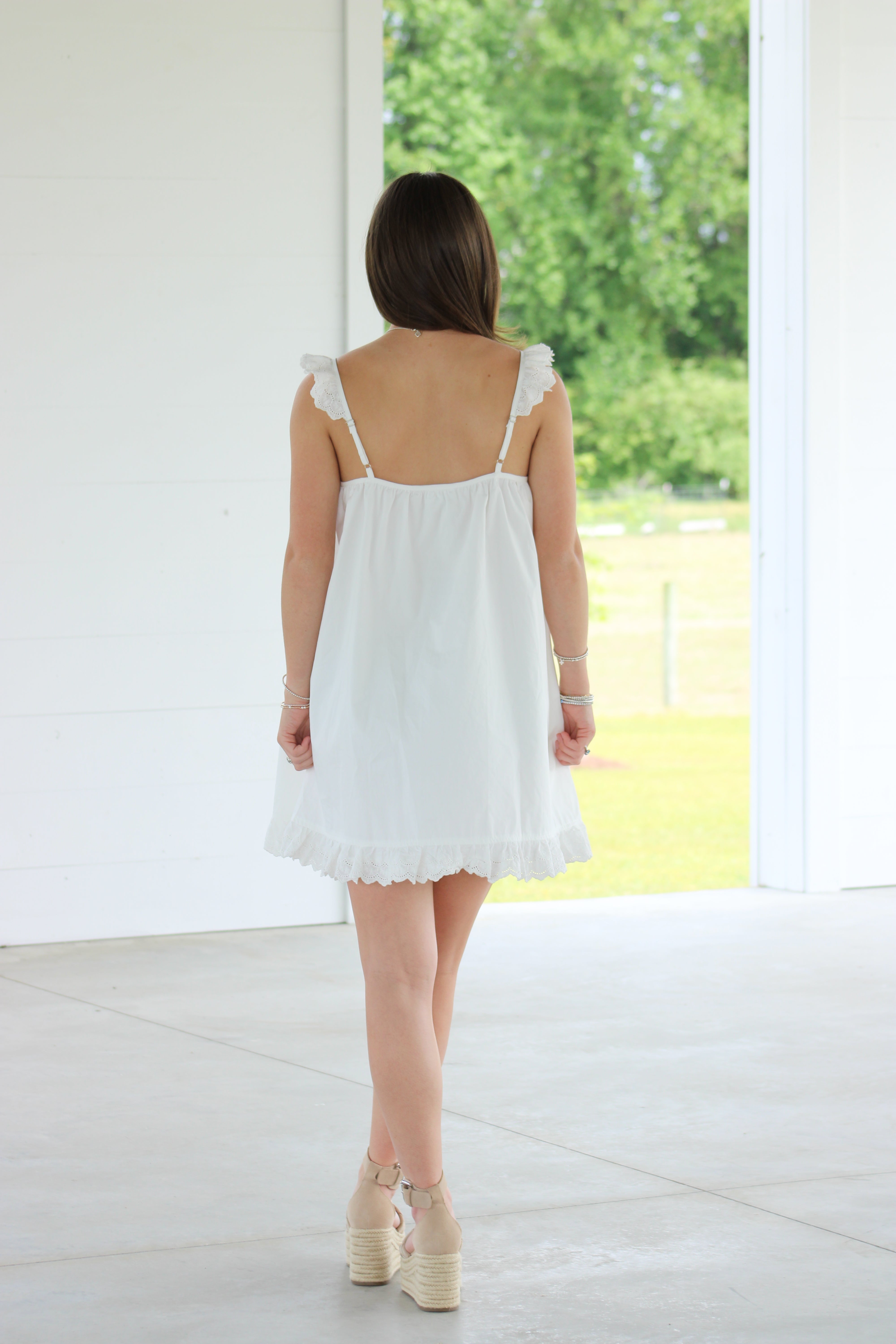 Millie Babydoll Dress - White