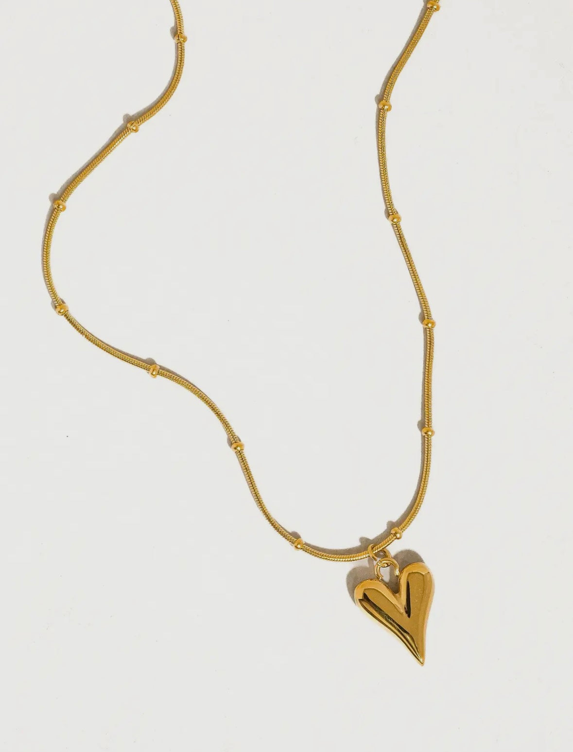 Bay 18K Gold Non-Tarnish Heart Necklace