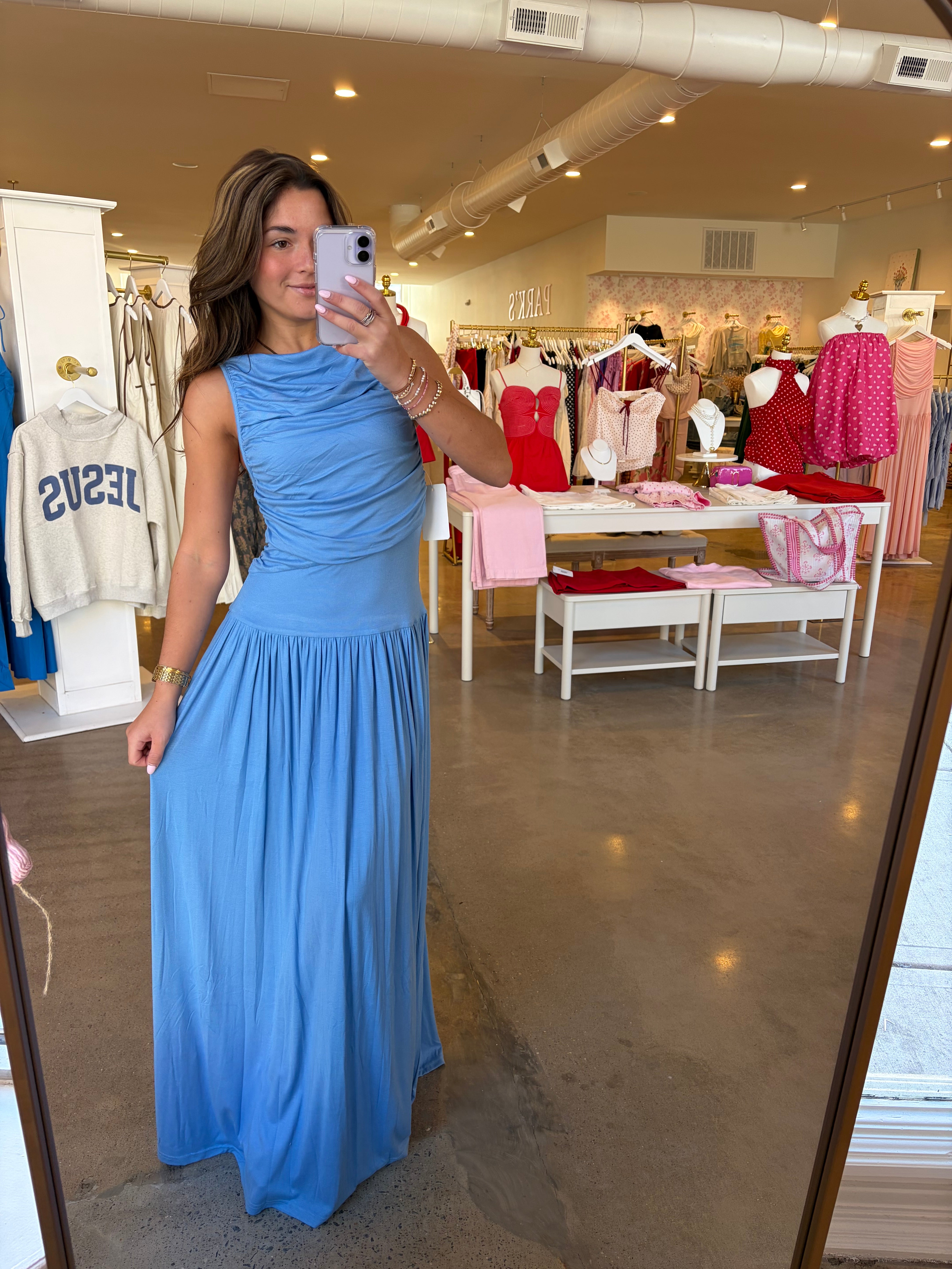 All At Once Maxi Dress - Blue