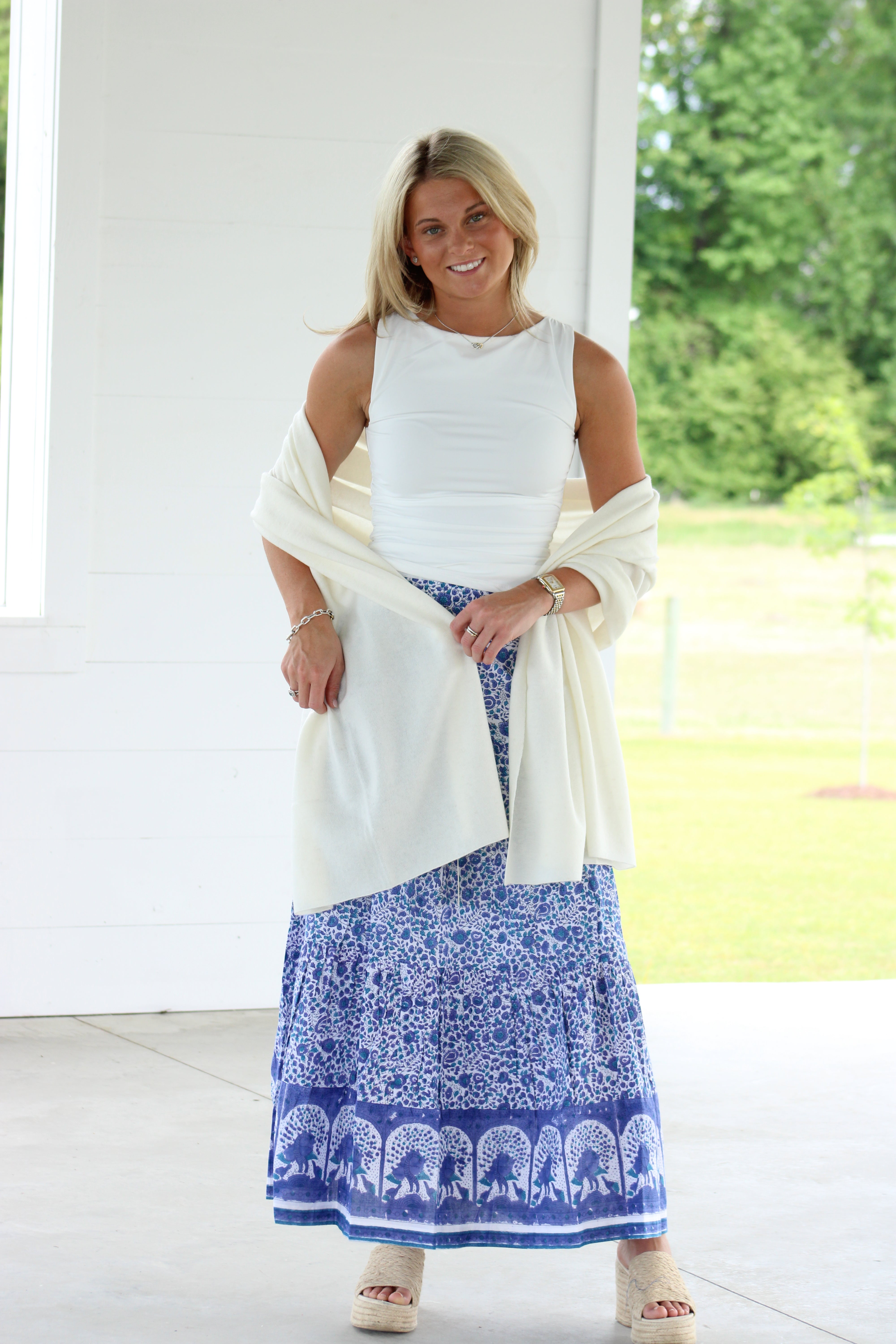 Gigi Cashmere Wrap - Ivory