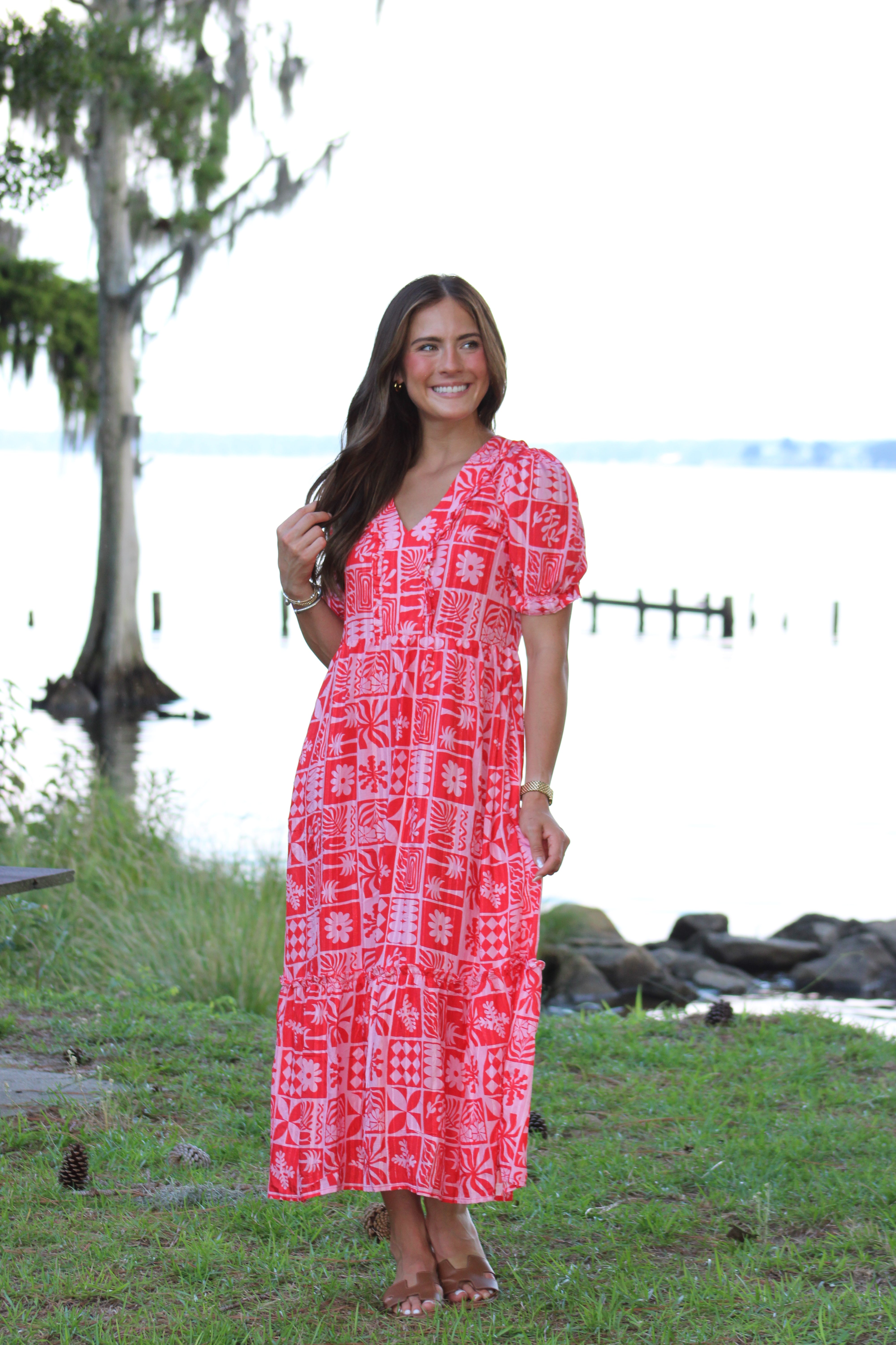 All About It Midi Dress - Red