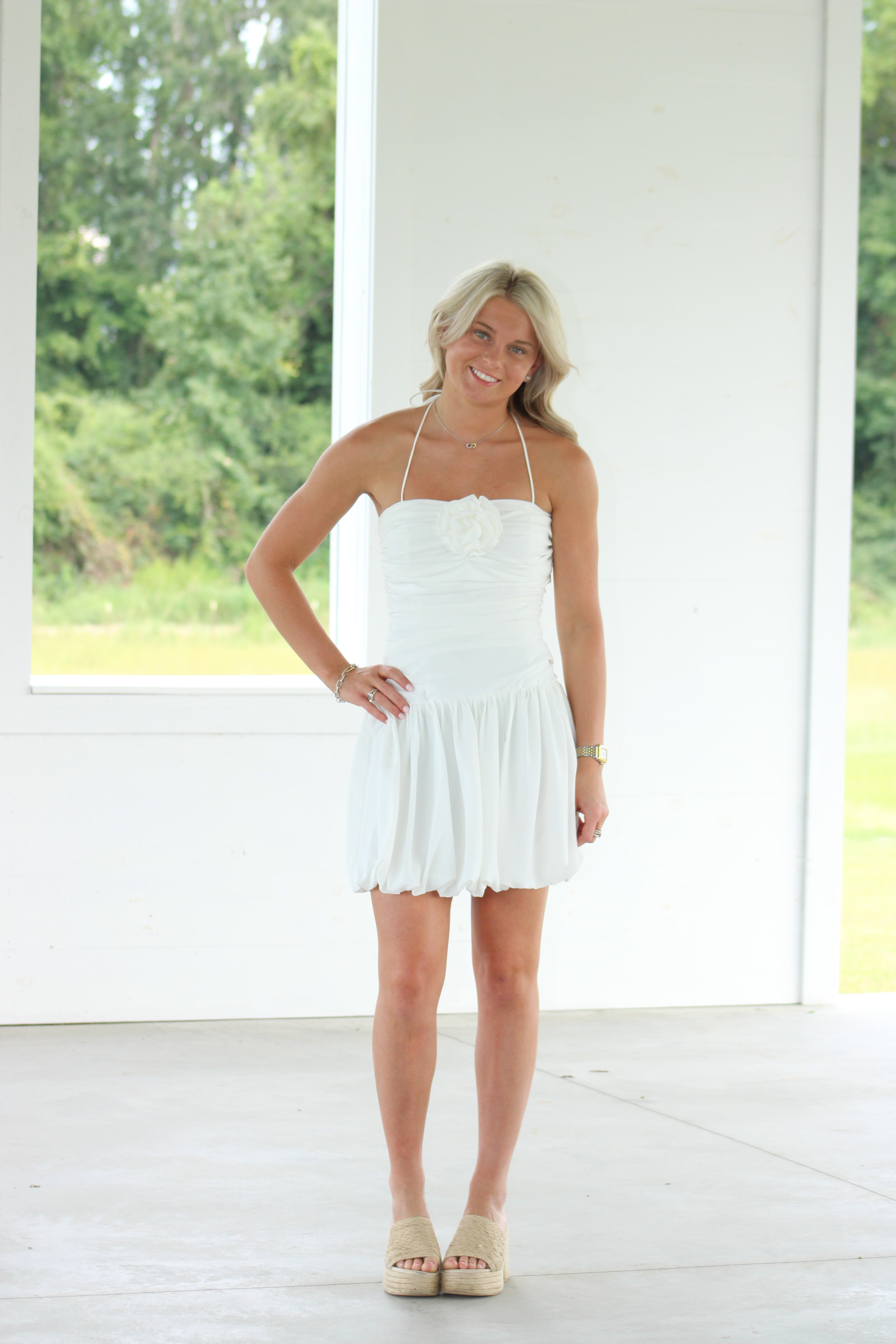 Ava Mini Dress - White