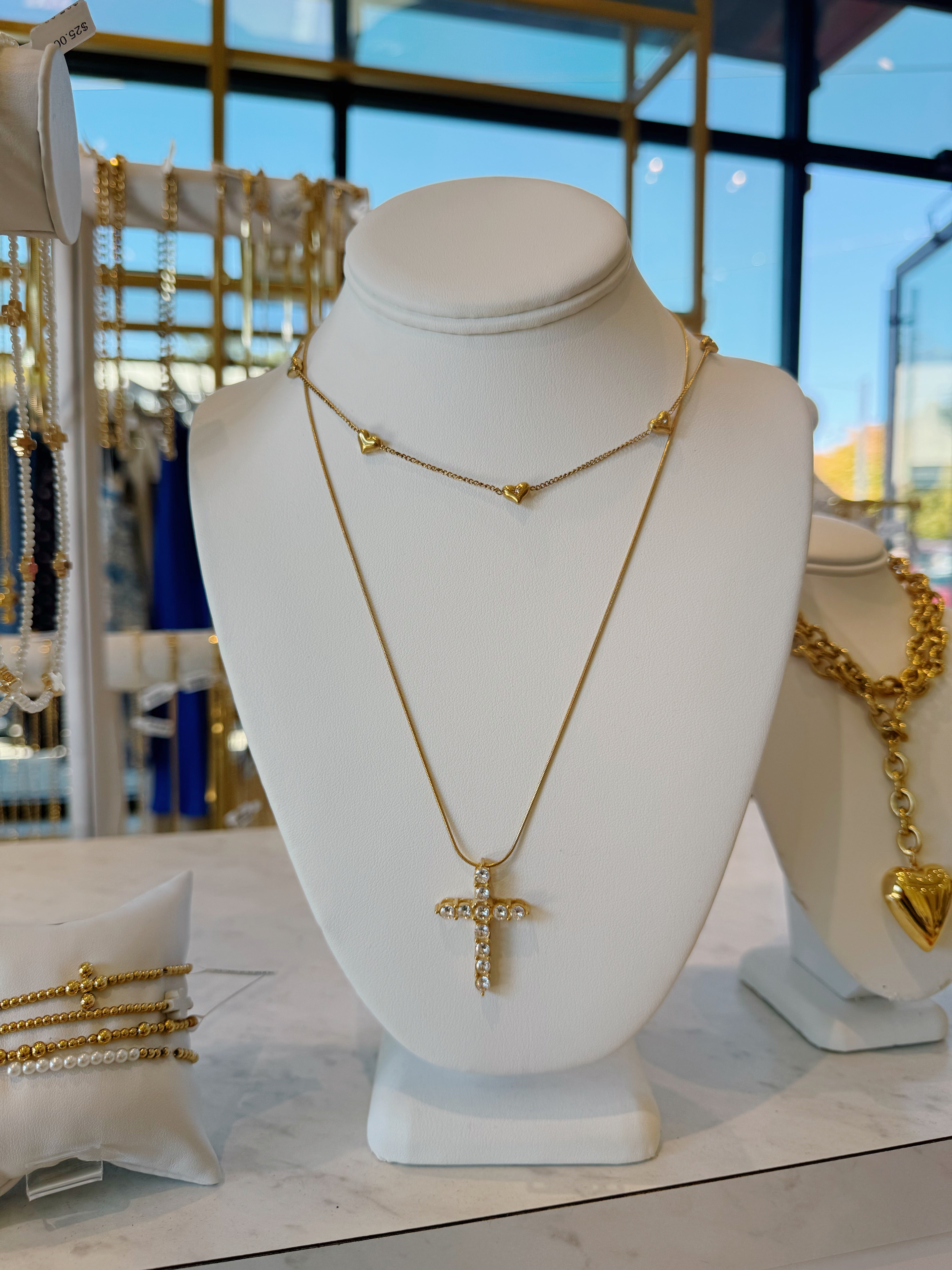 XL Diamond Cross Necklace