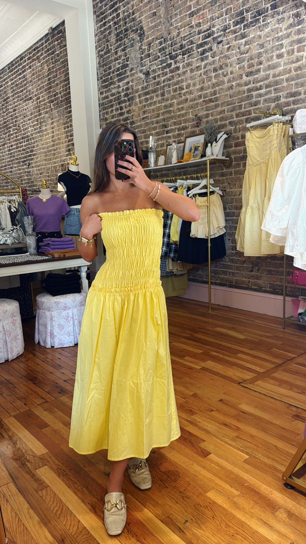 Lennox Midi Dress - Yellow