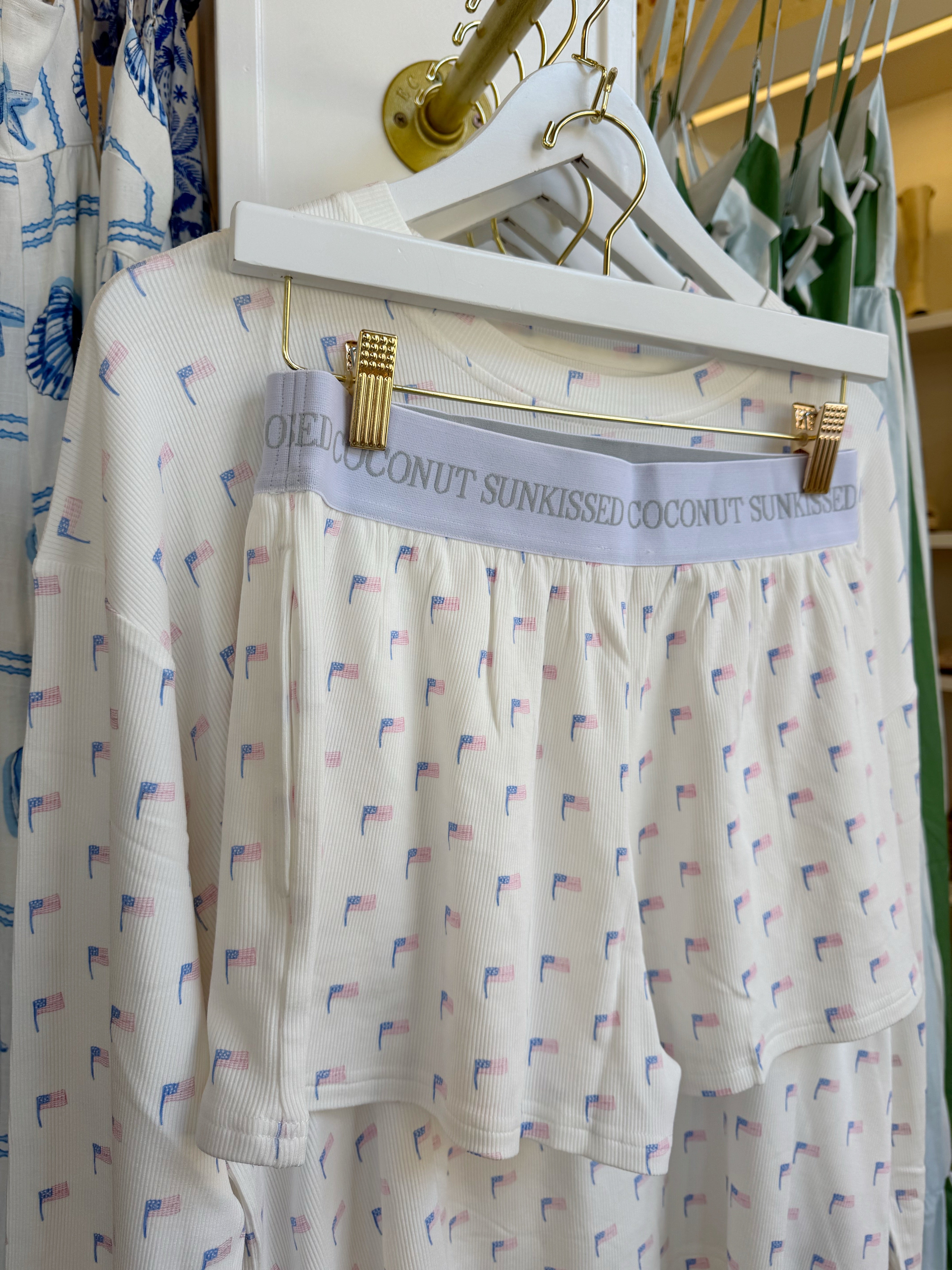 American Flag Lounge Set - Shorts