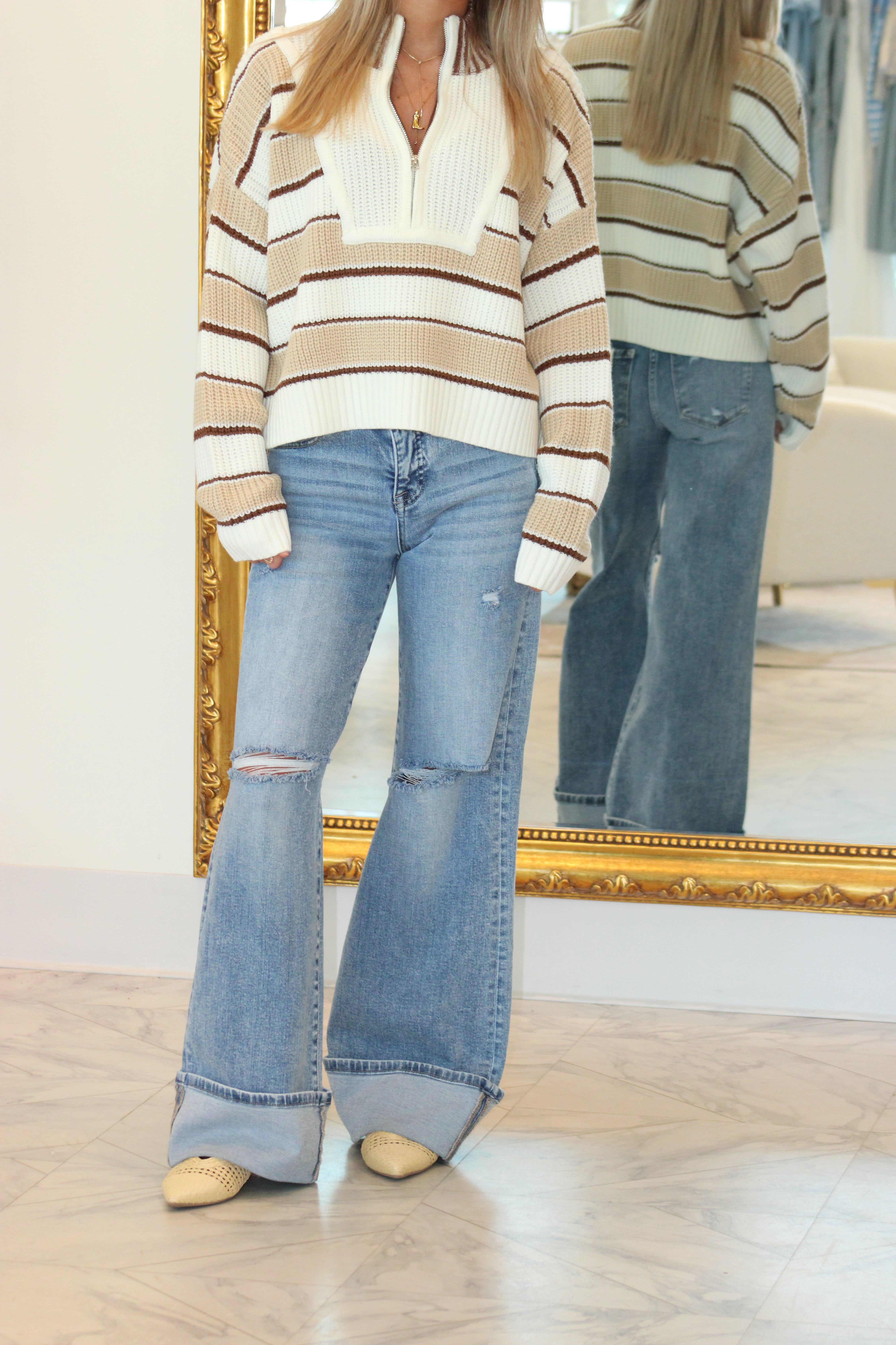Serena Denim Cuffed Jeans