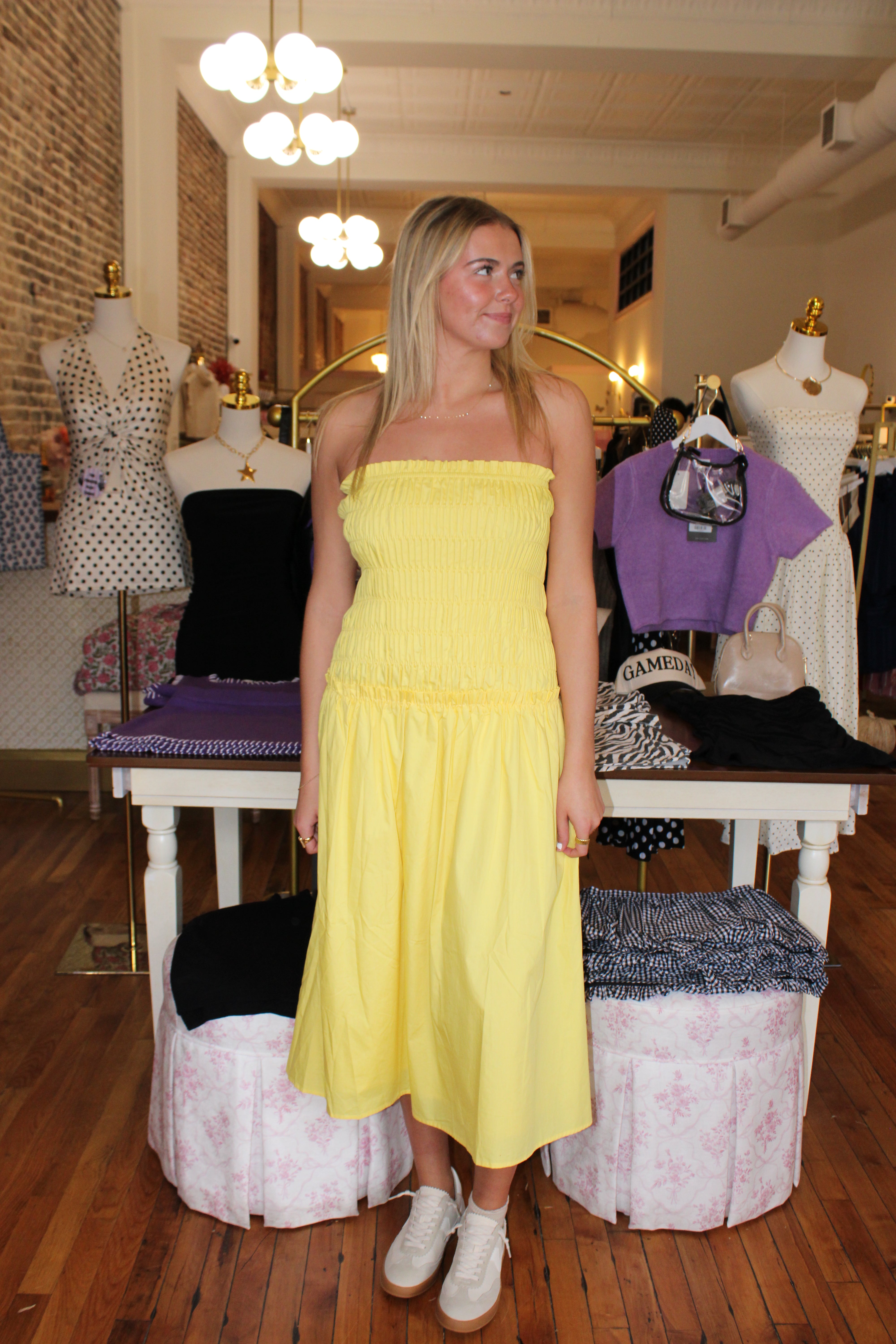 Lennox Midi Dress - Yellow