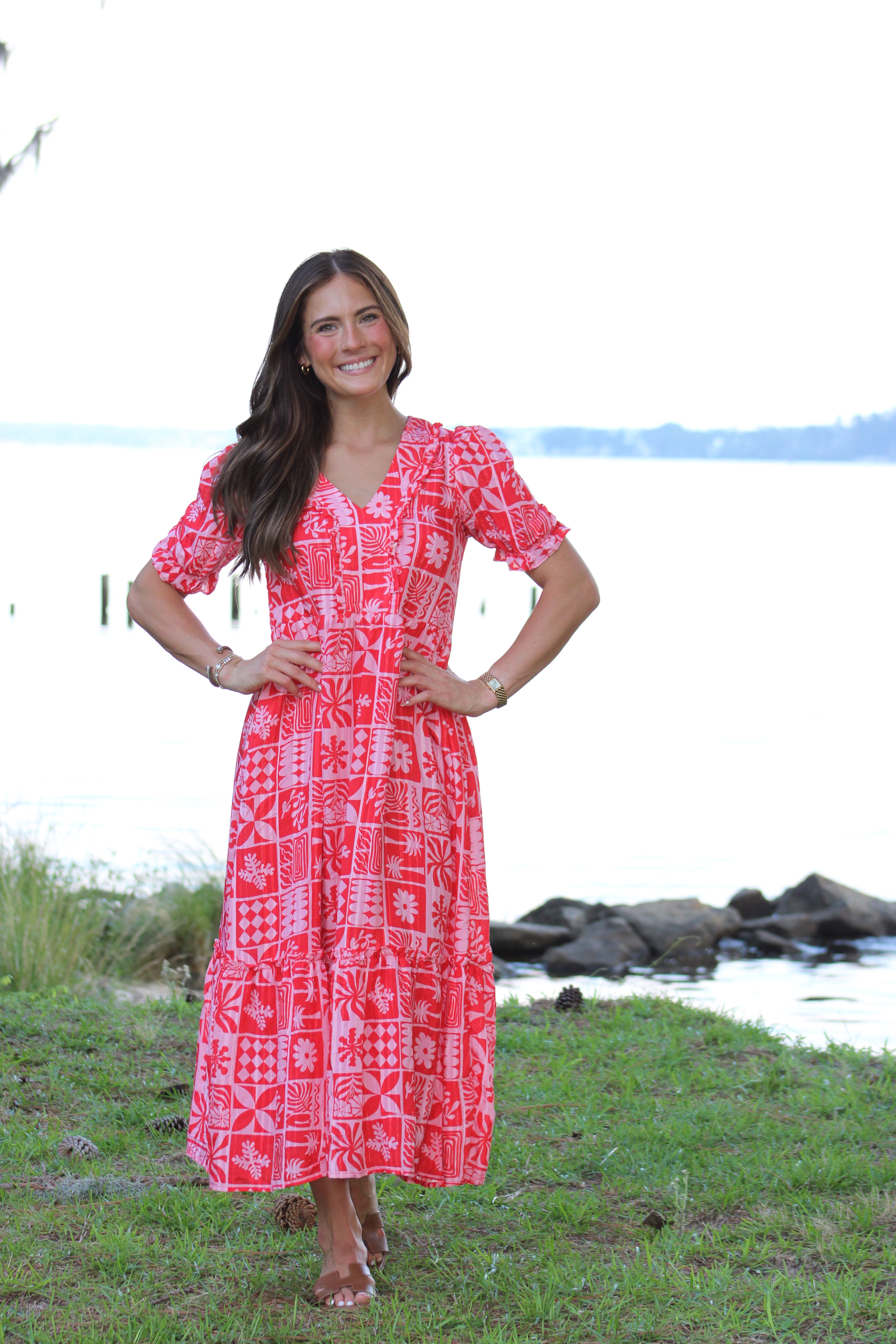 All About It Midi Dress - Red