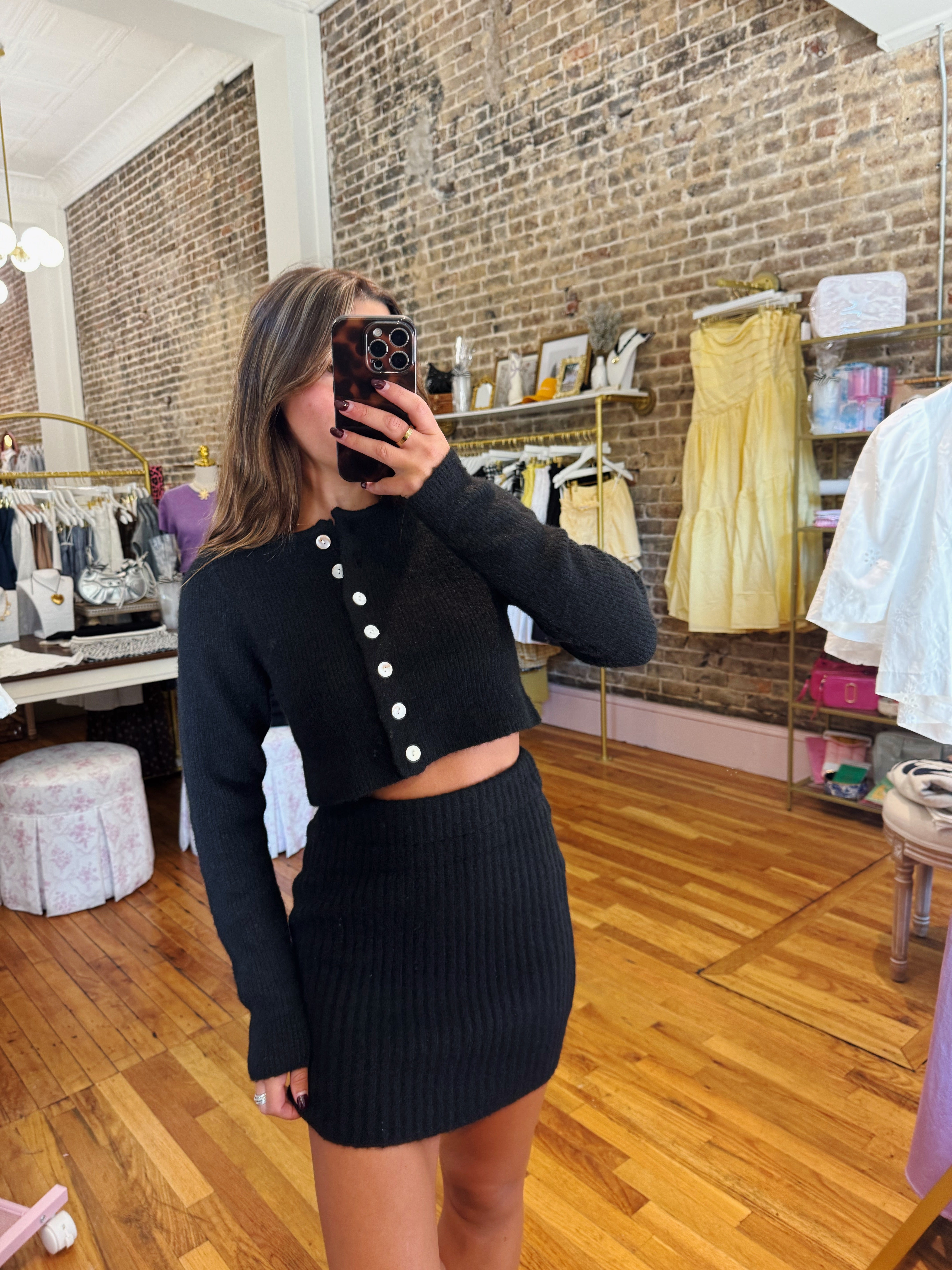 Perfect Match Knit Set - Black