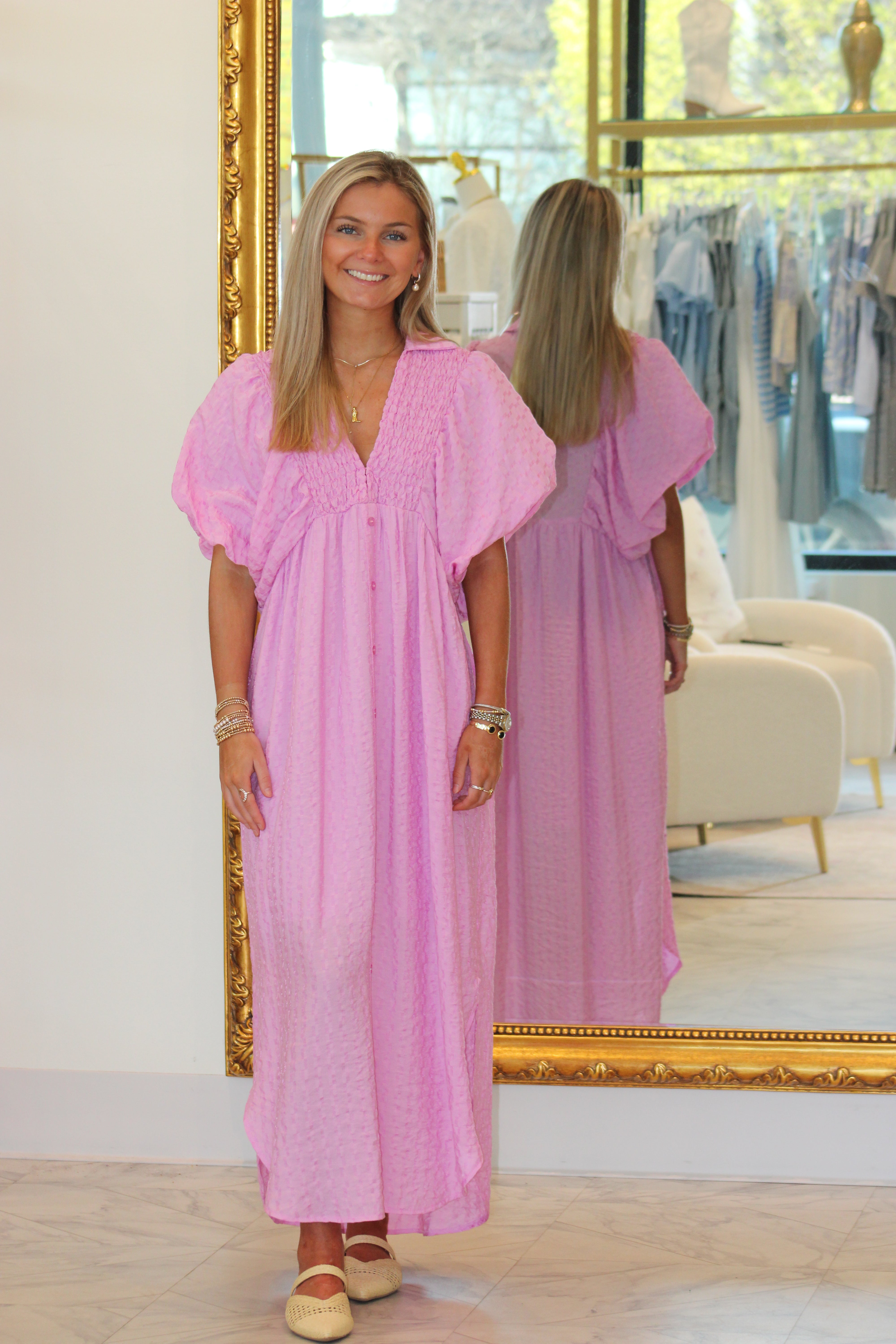 Places To Be Midi Dress - Pink