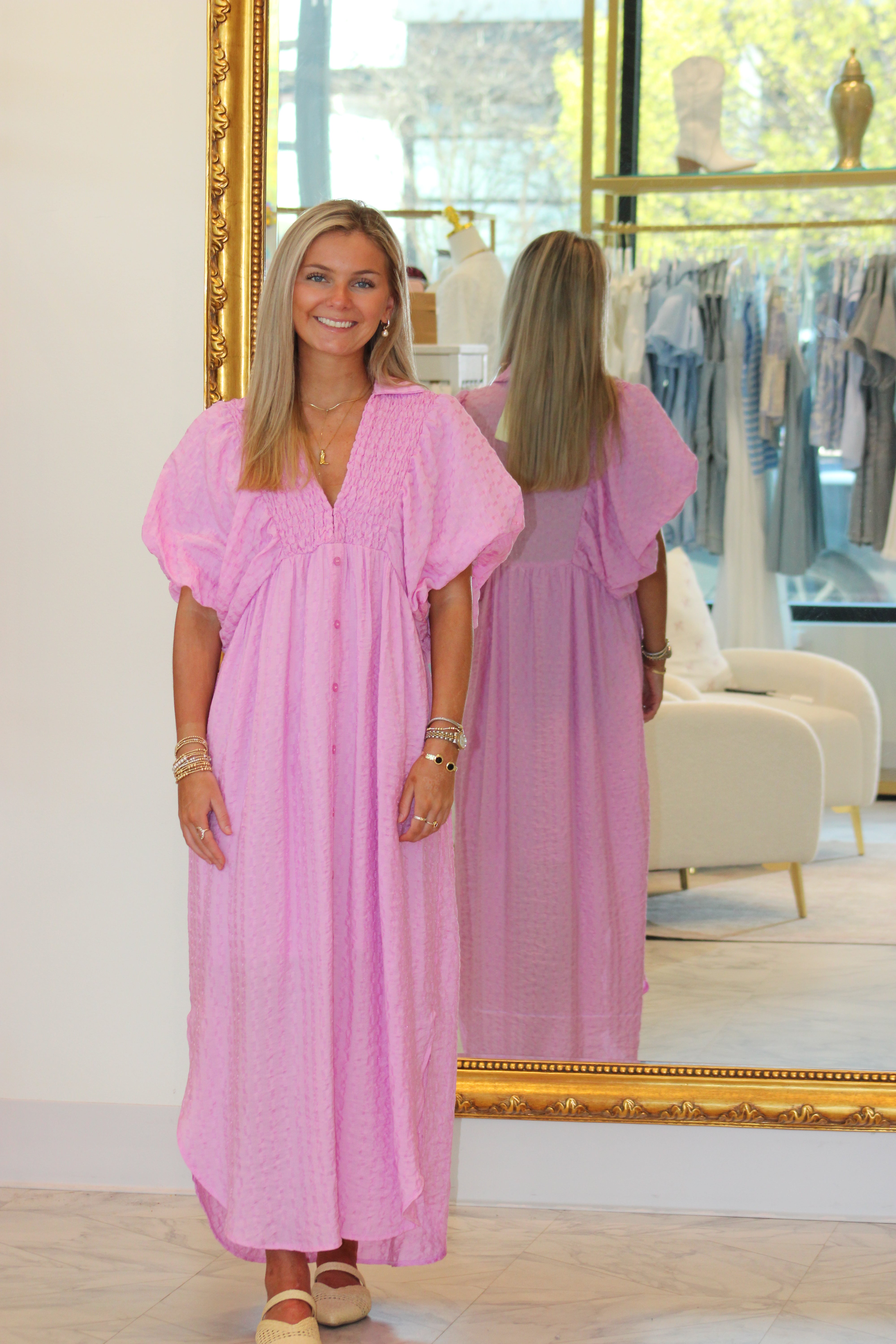 Places To Be Midi Dress - Pink