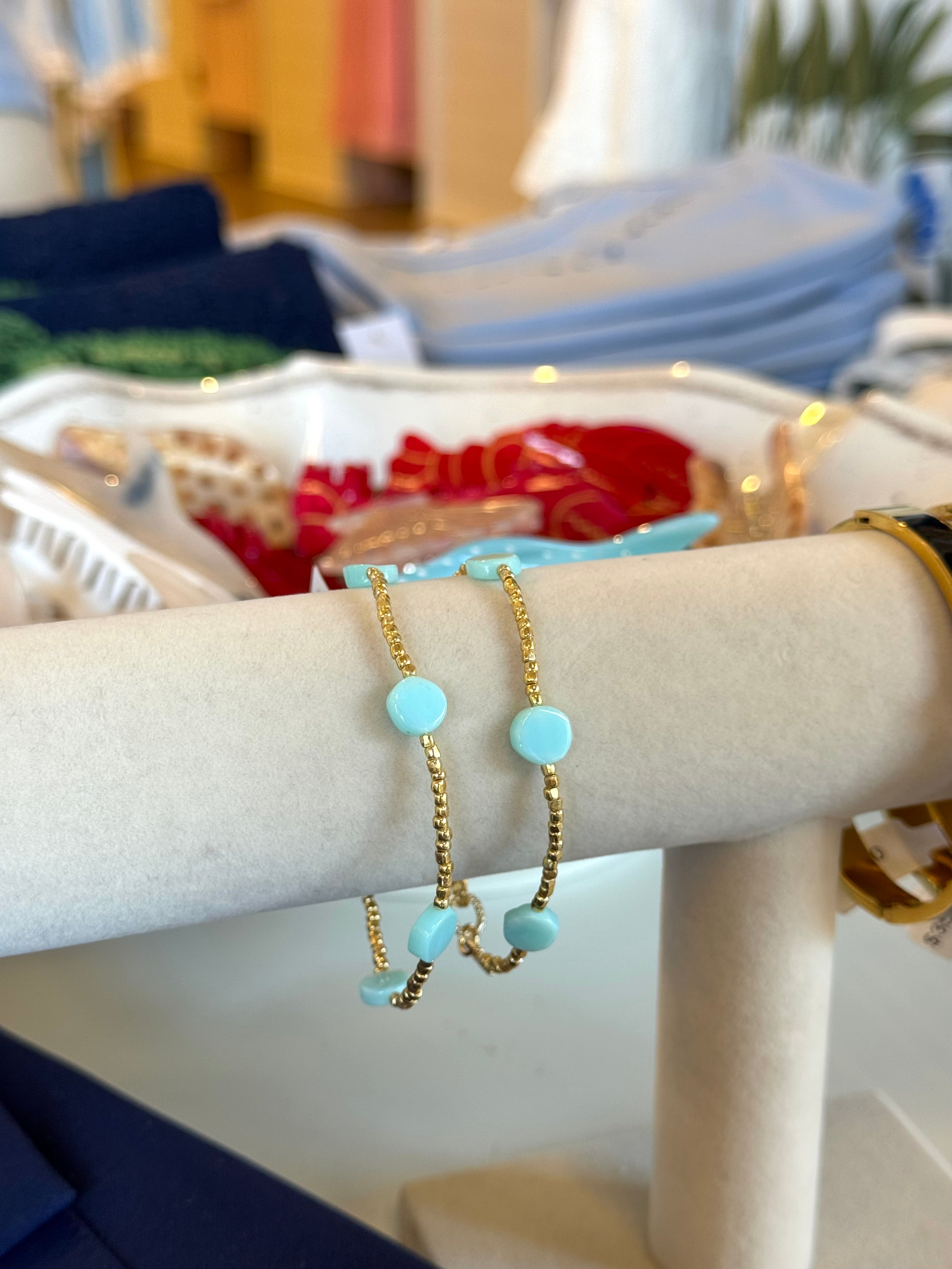 Multi Blue Dot Bracelet