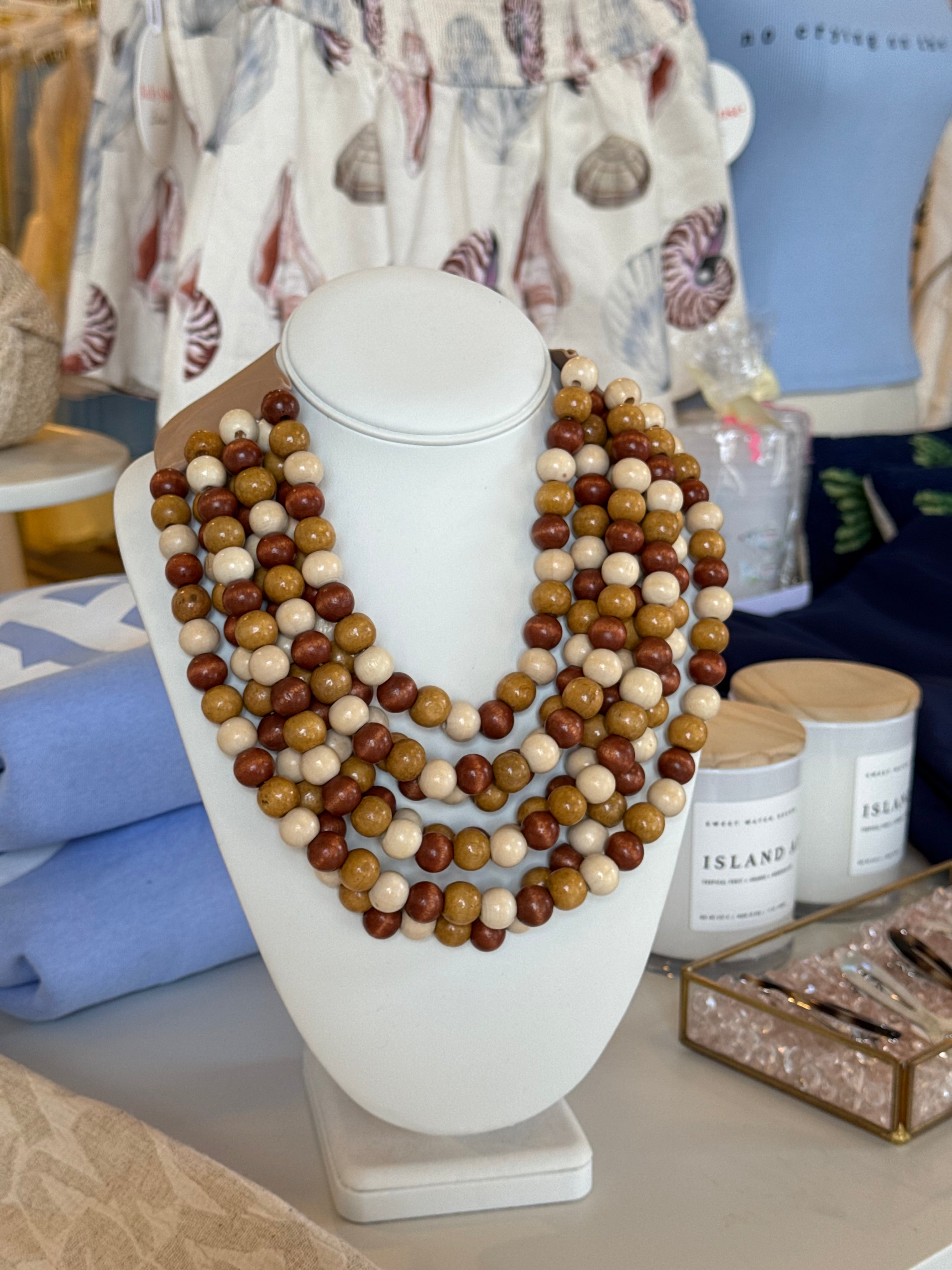 Native Wooden Beaded Necklace