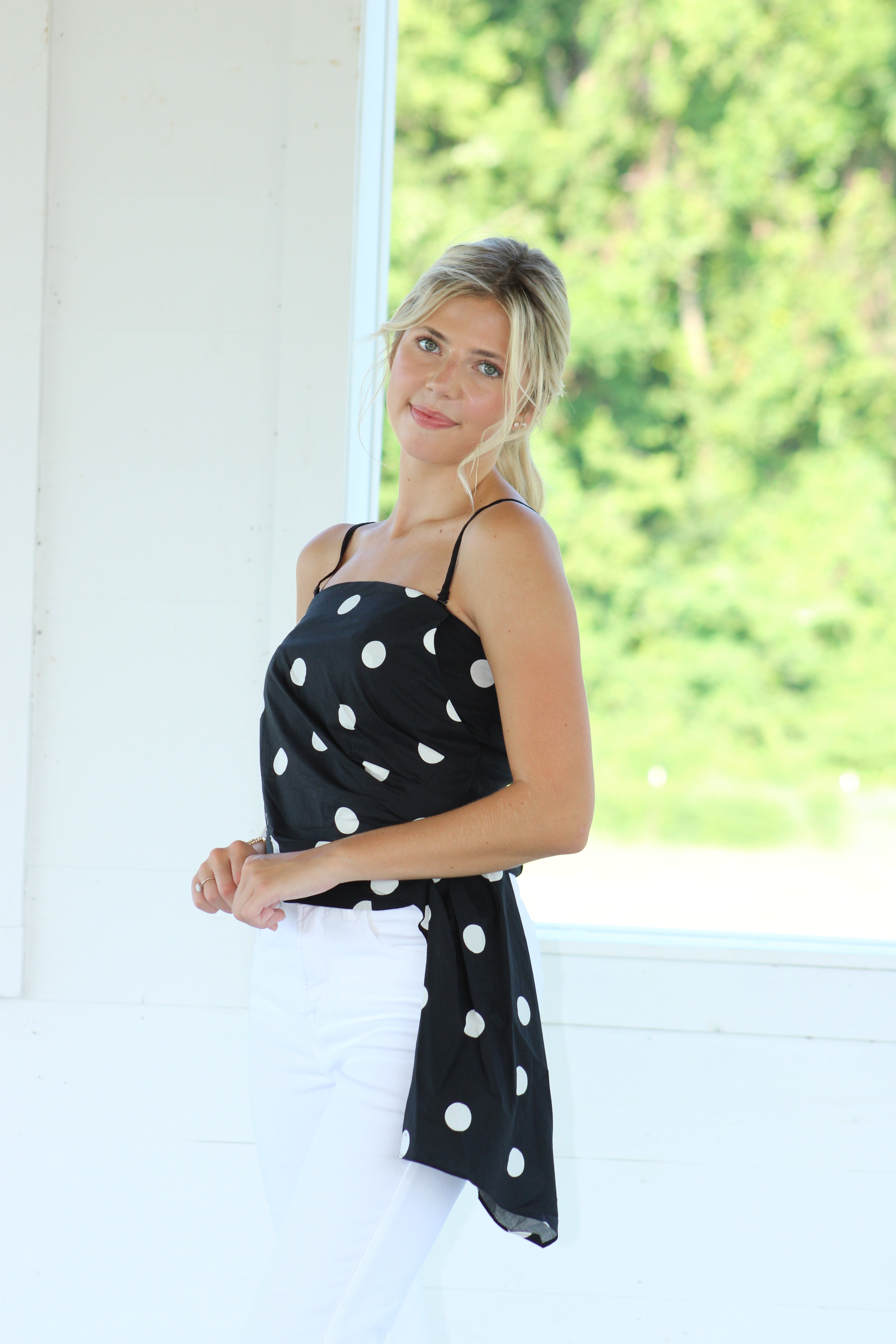 Call Me Later Top - Polka Dot