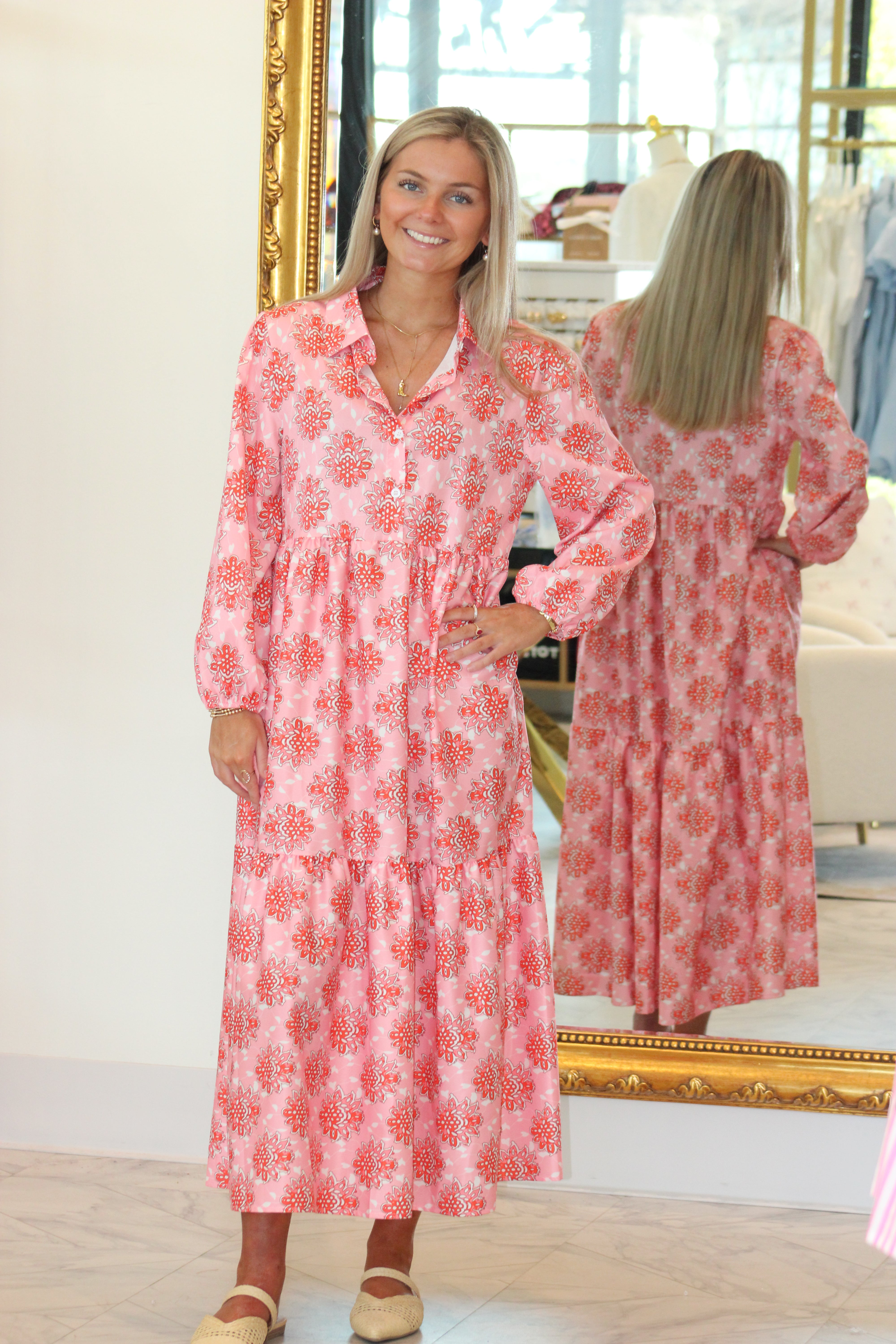 Sydney Maxi Dress - Pink Floral
