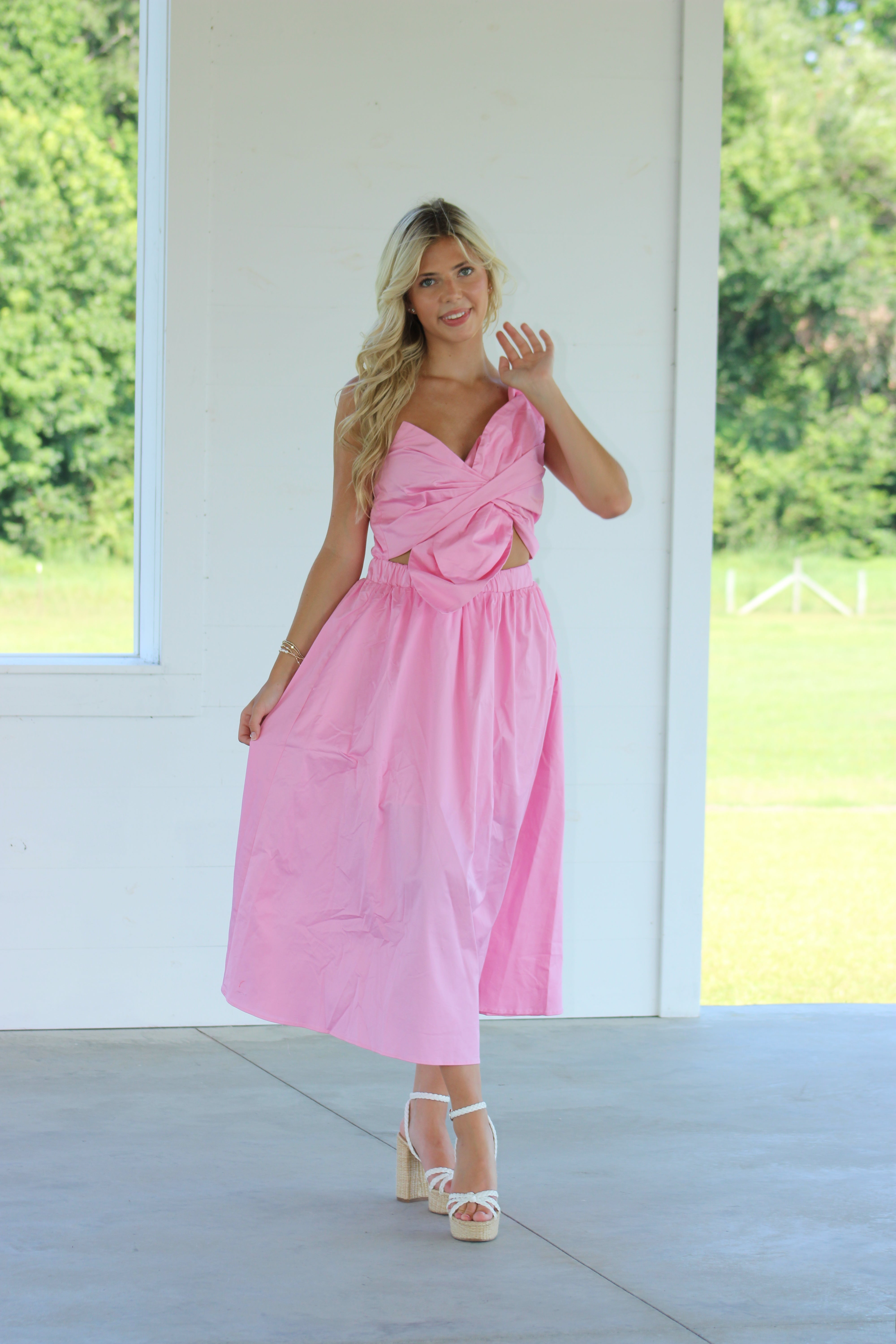Elena Midi Dress - Pink Lilac