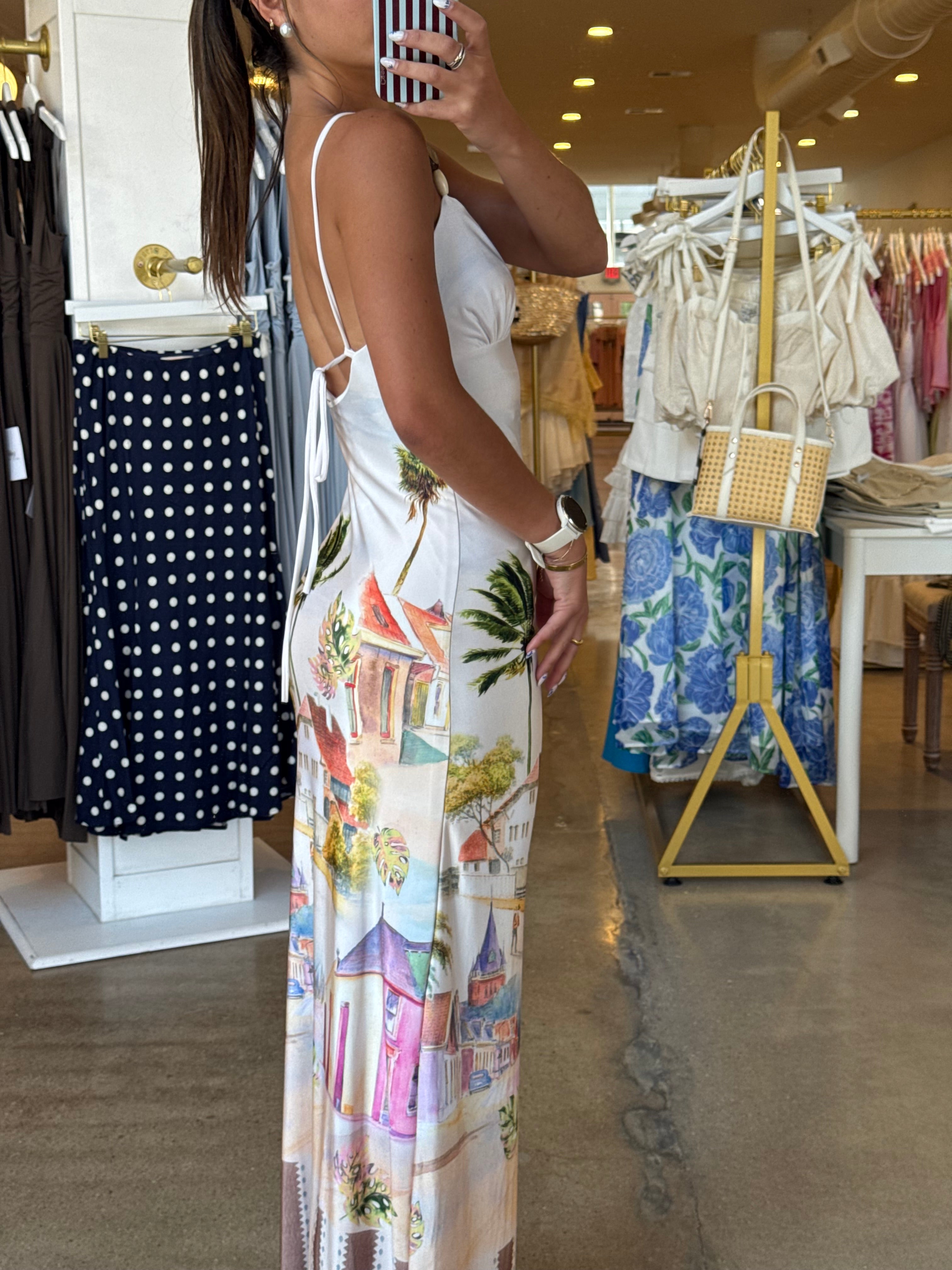 Athena Maxi Dress - Ivory Multi