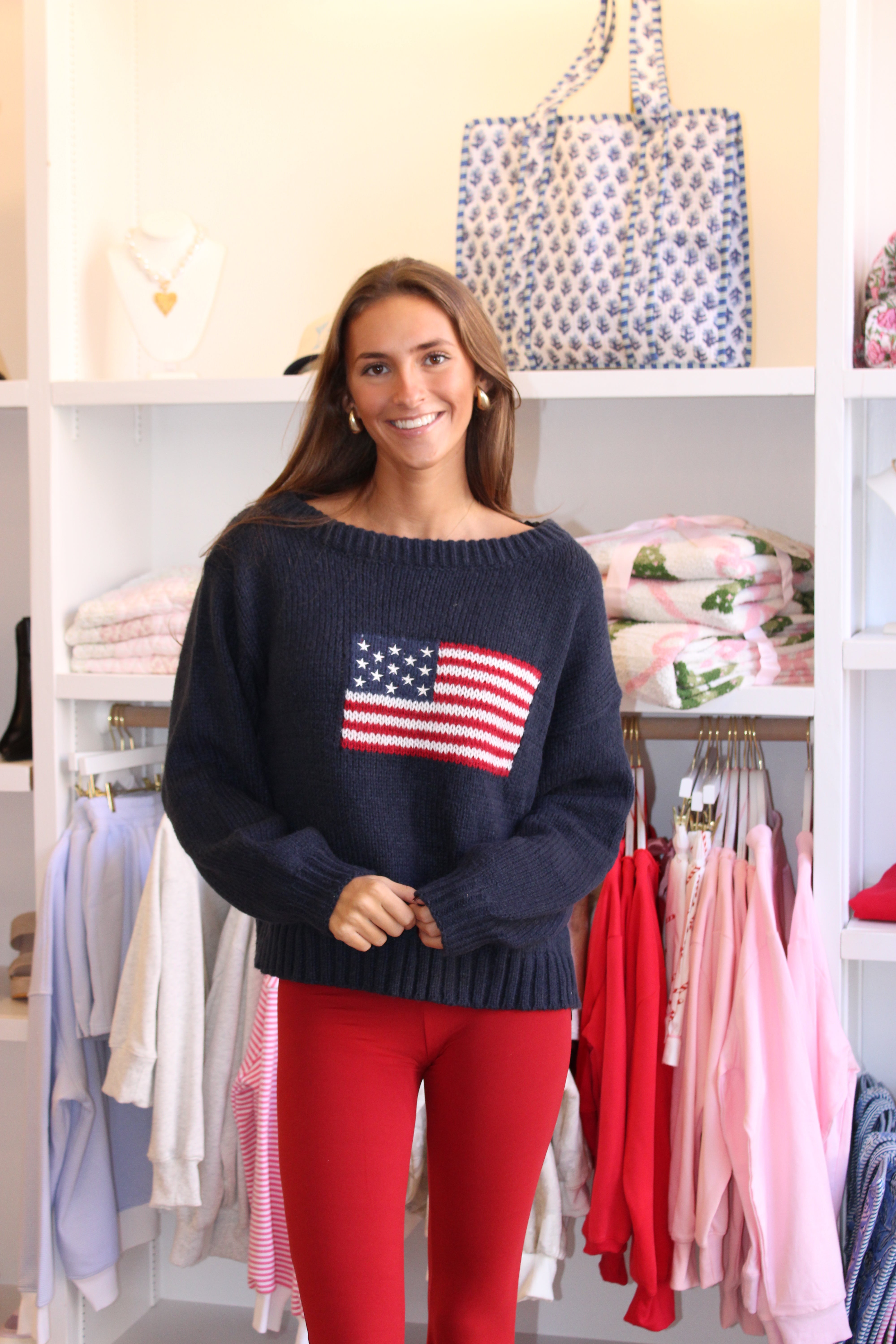 Brandi Off The Shoulder Sweater - Navy