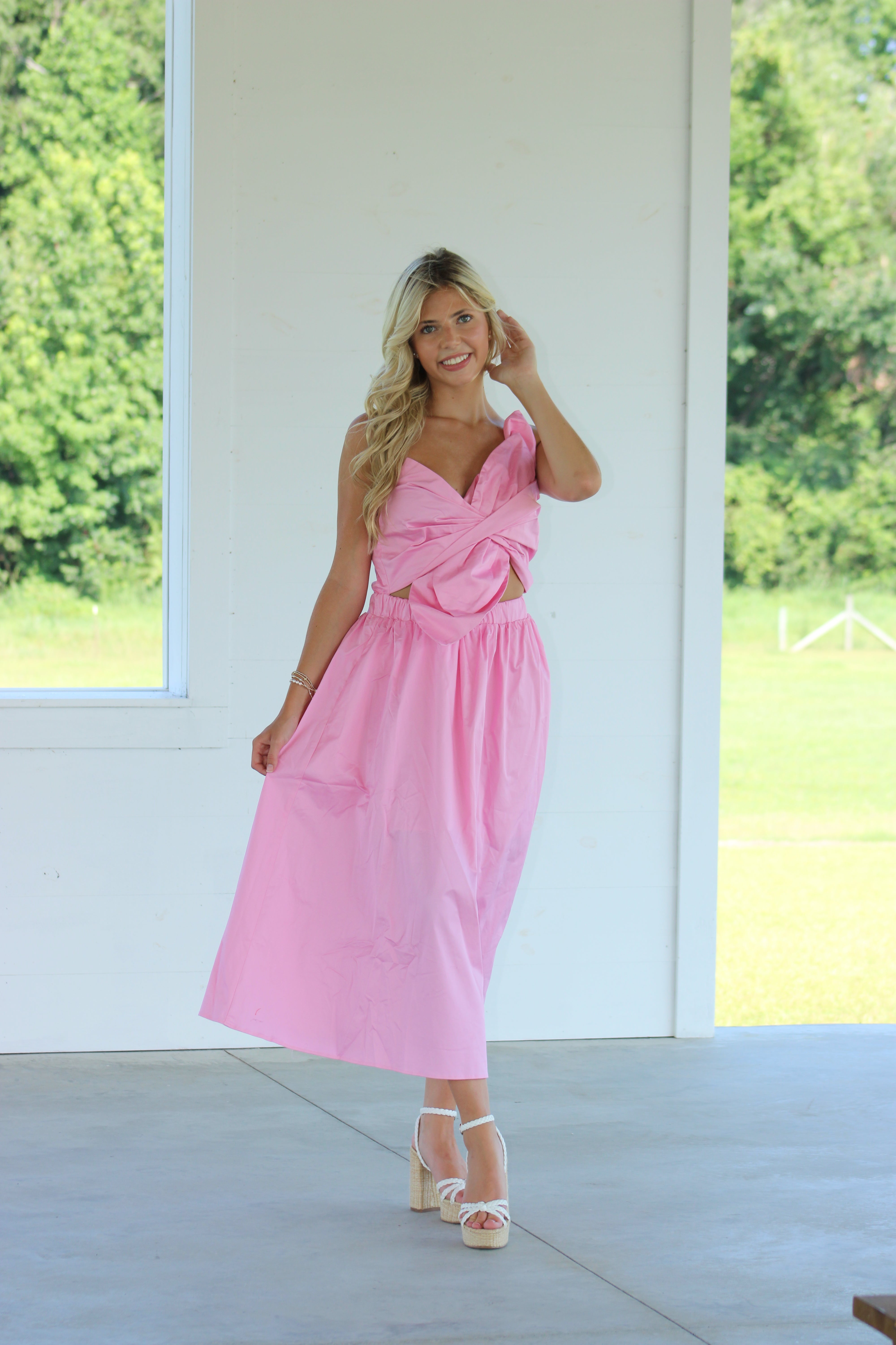 Elena Midi Dress - Pink Lilac