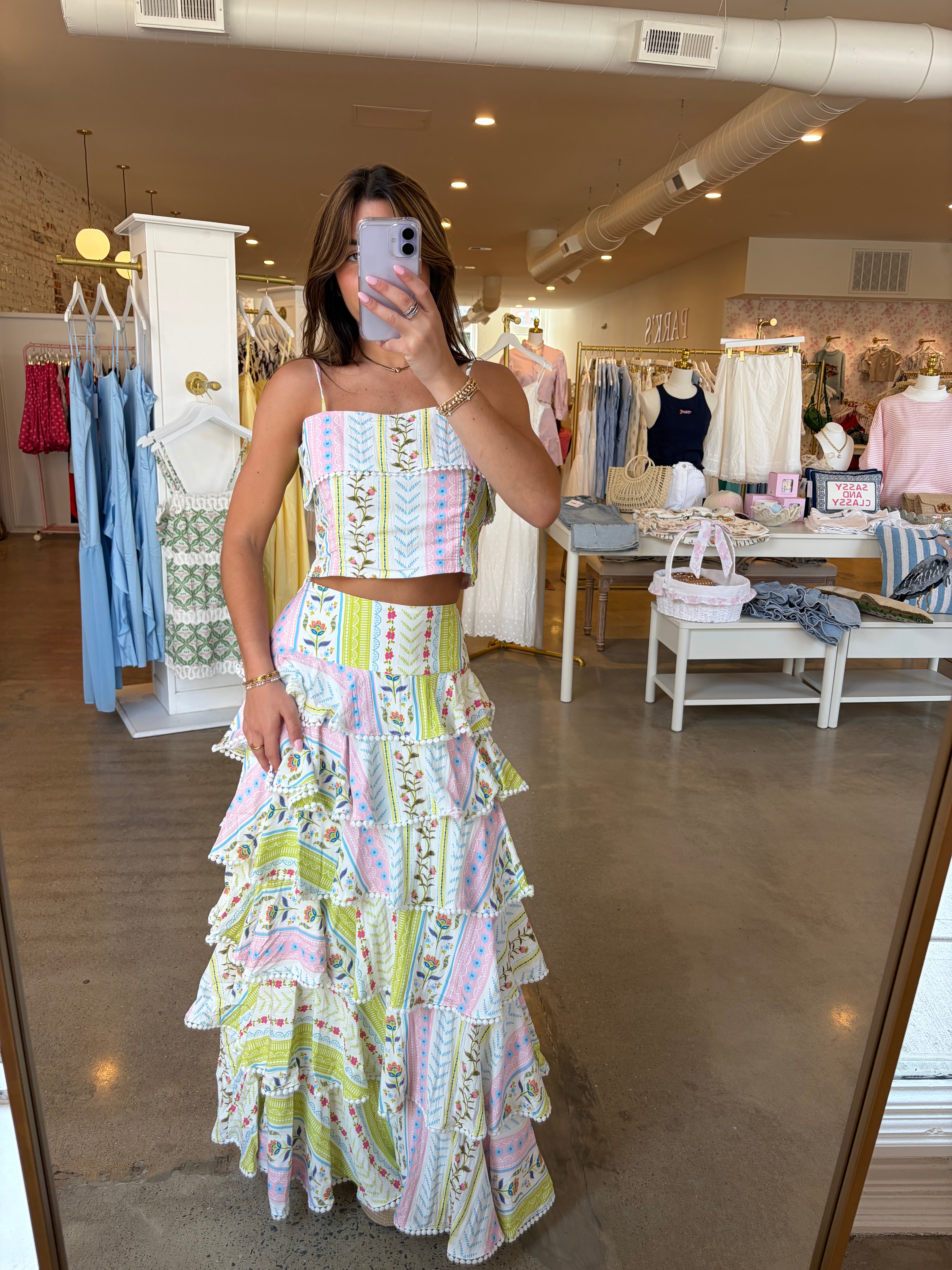 Adelaide Ruffle Top & Skirt Set