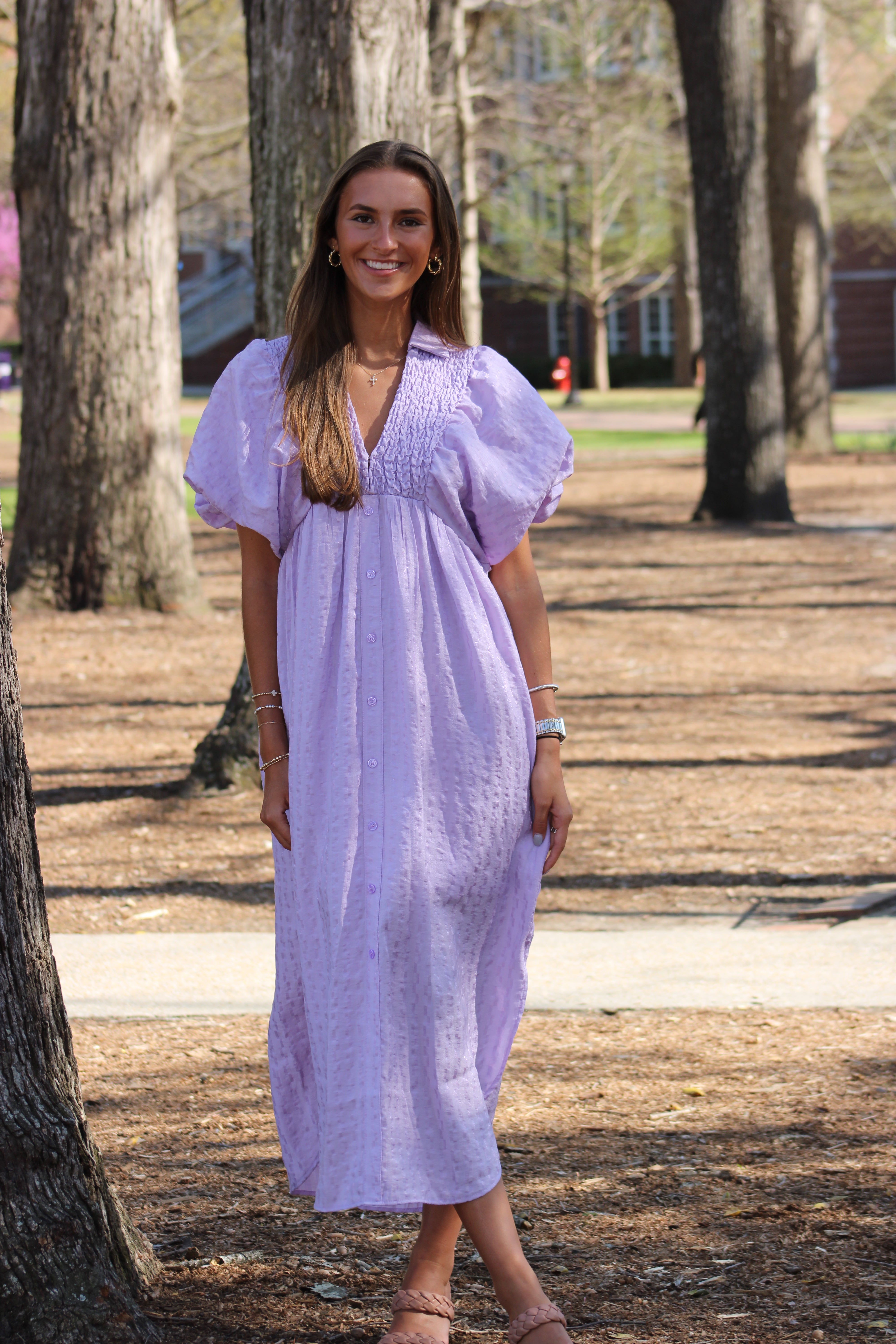 Places To Be Midi Dress - Lavender