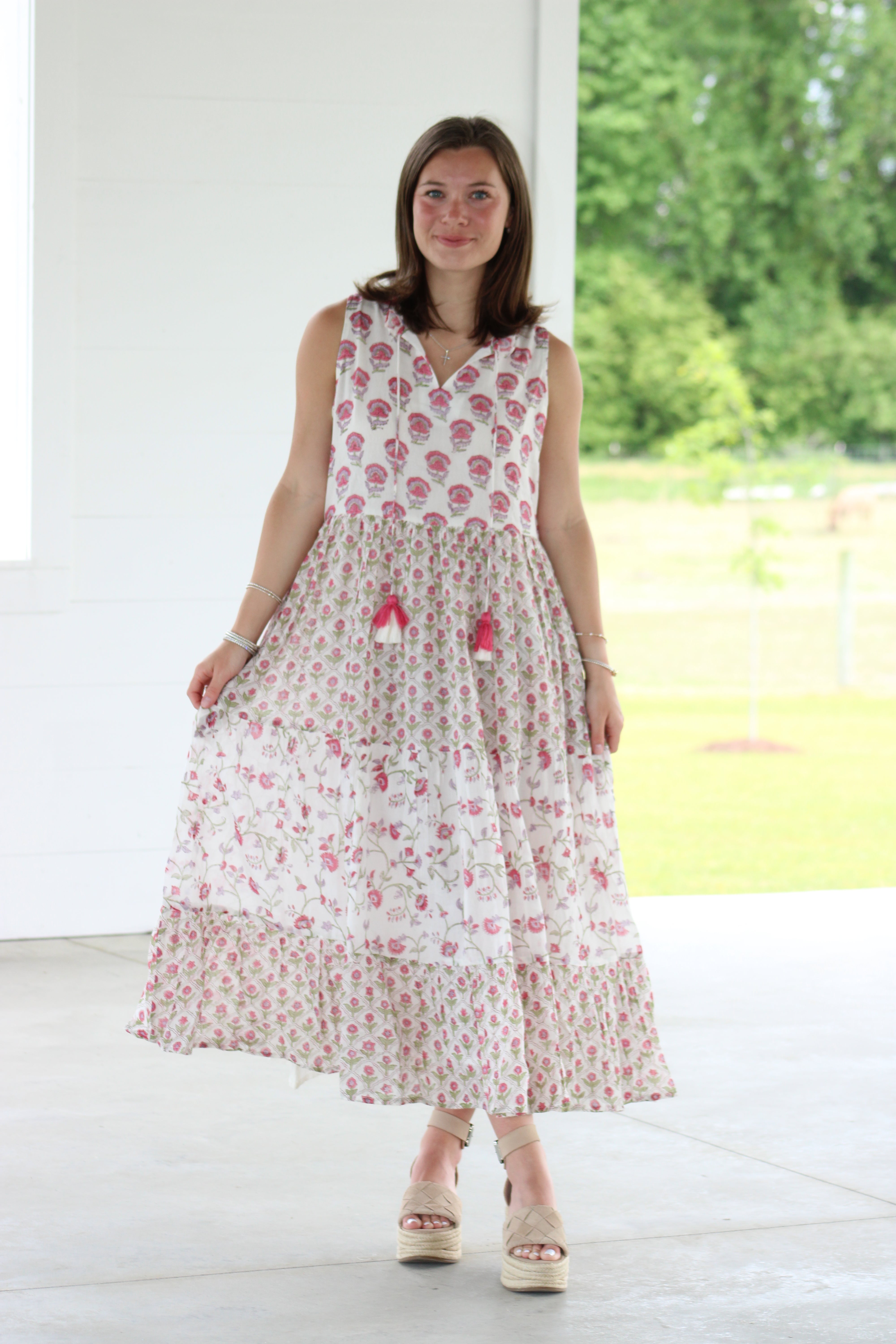 Karley Midi Dress - Pink