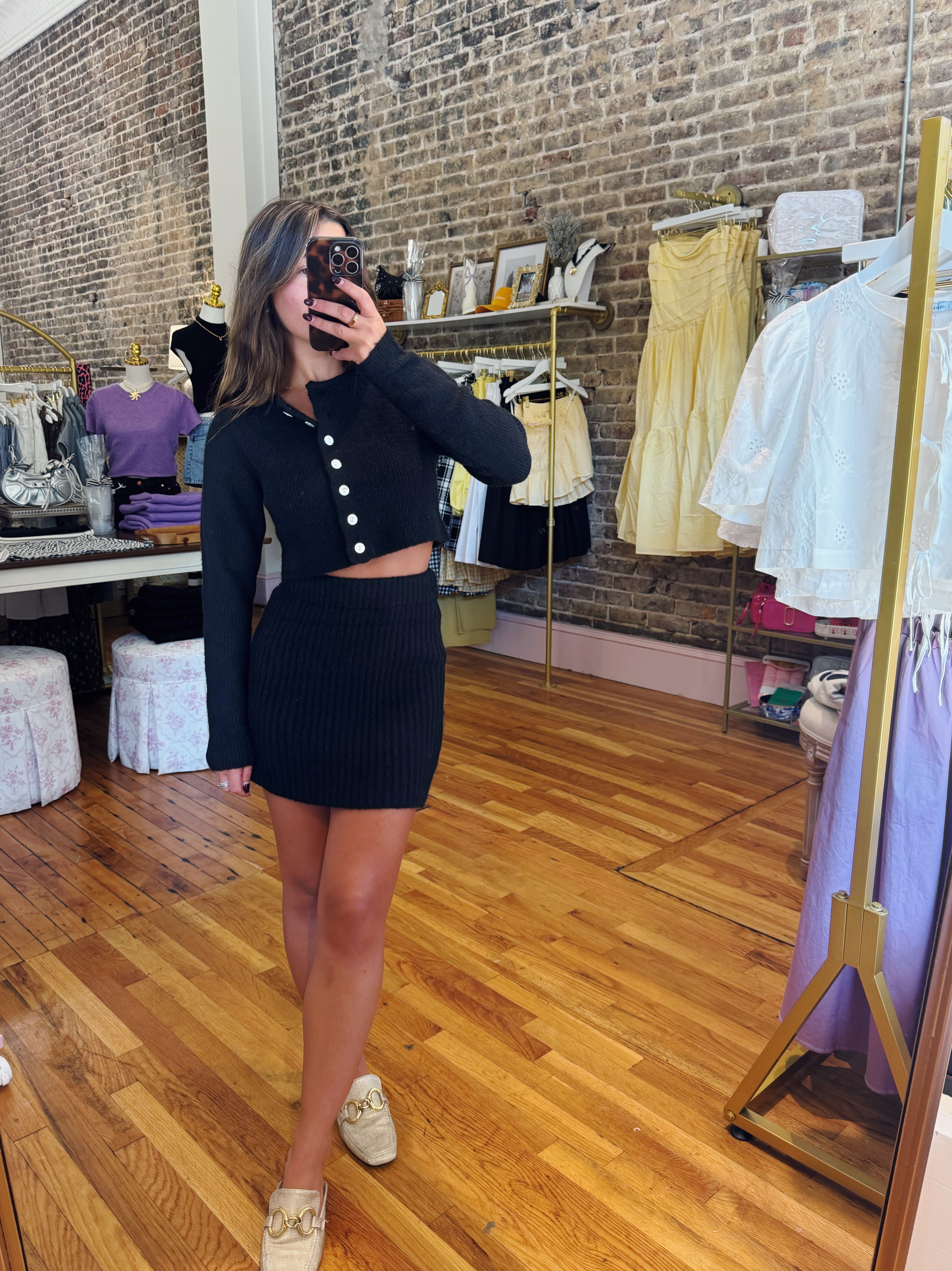 Perfect Match Knit Set - Black