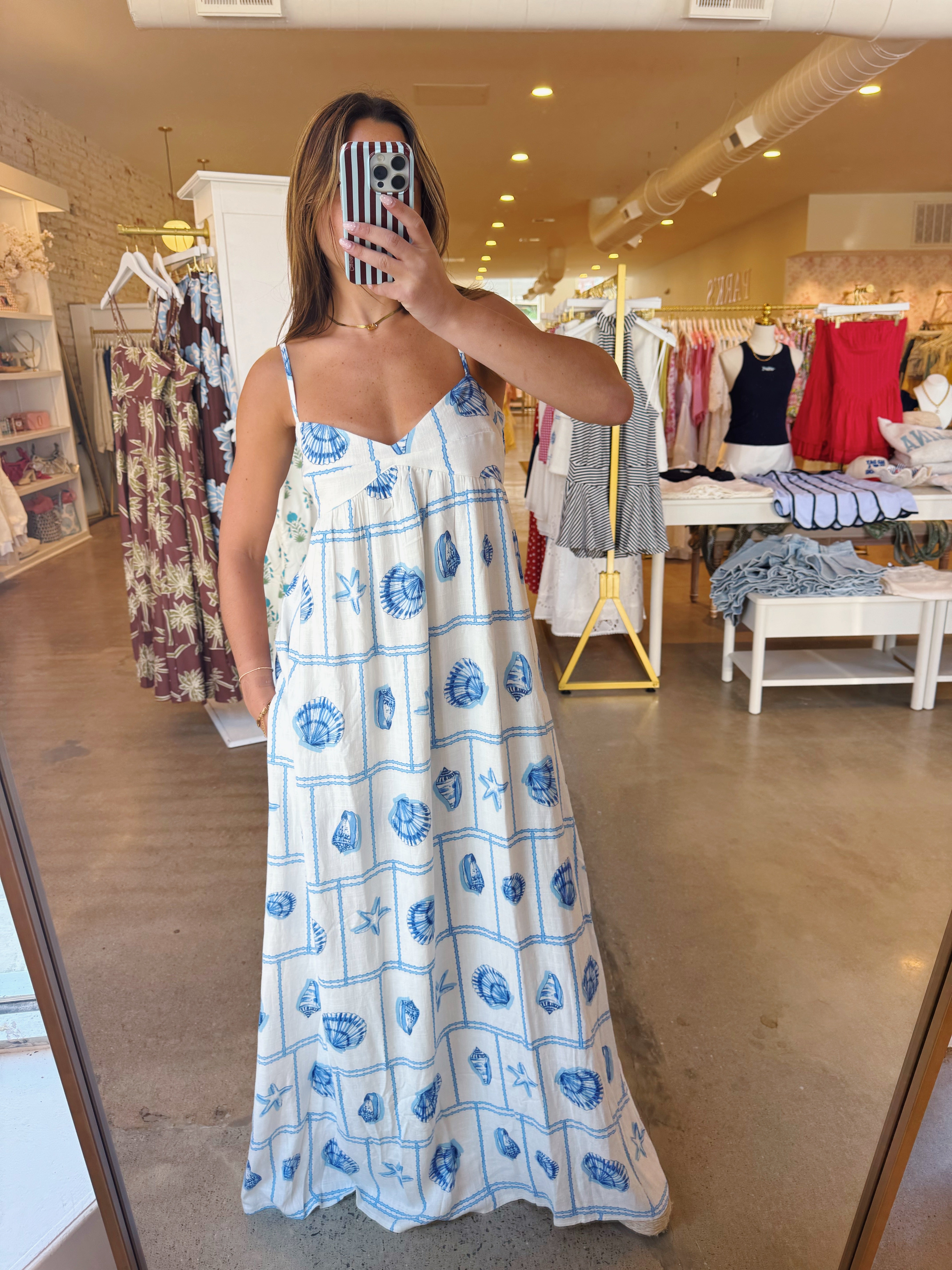 Sabastian Maxi Dress - Blue Shell