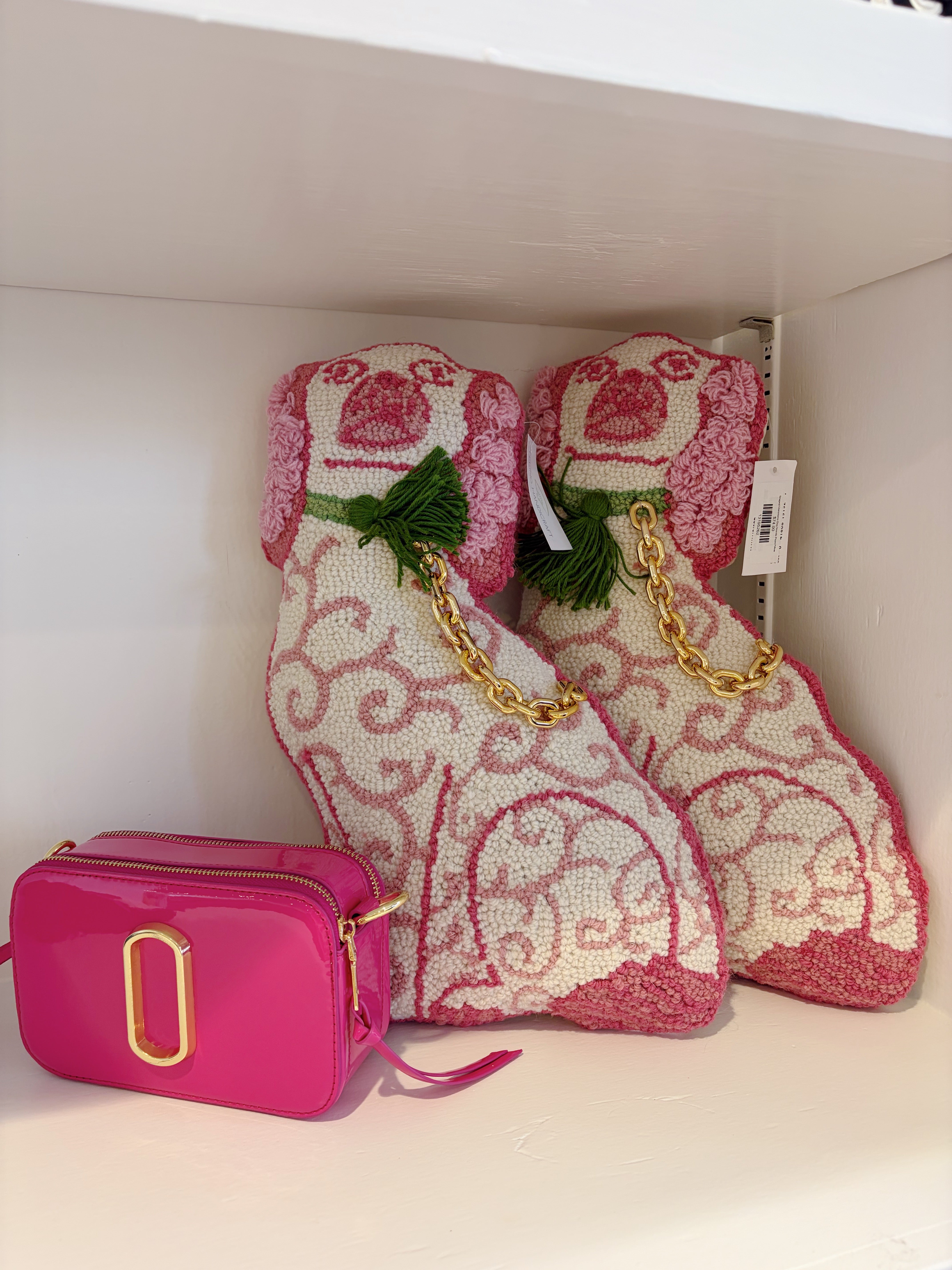 Shaped Chinoiserie Dog Needle Point Pillow