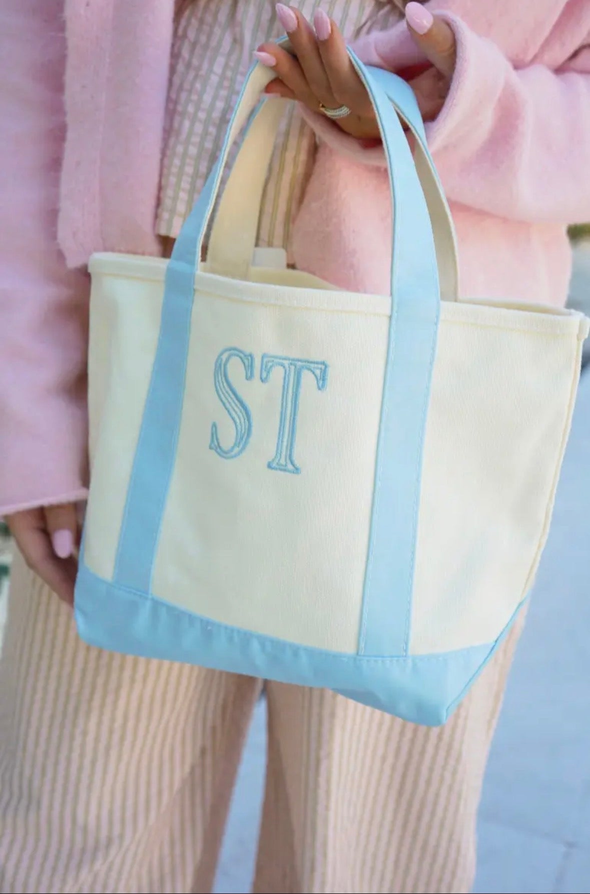 Mini Canvas Tote - Blue