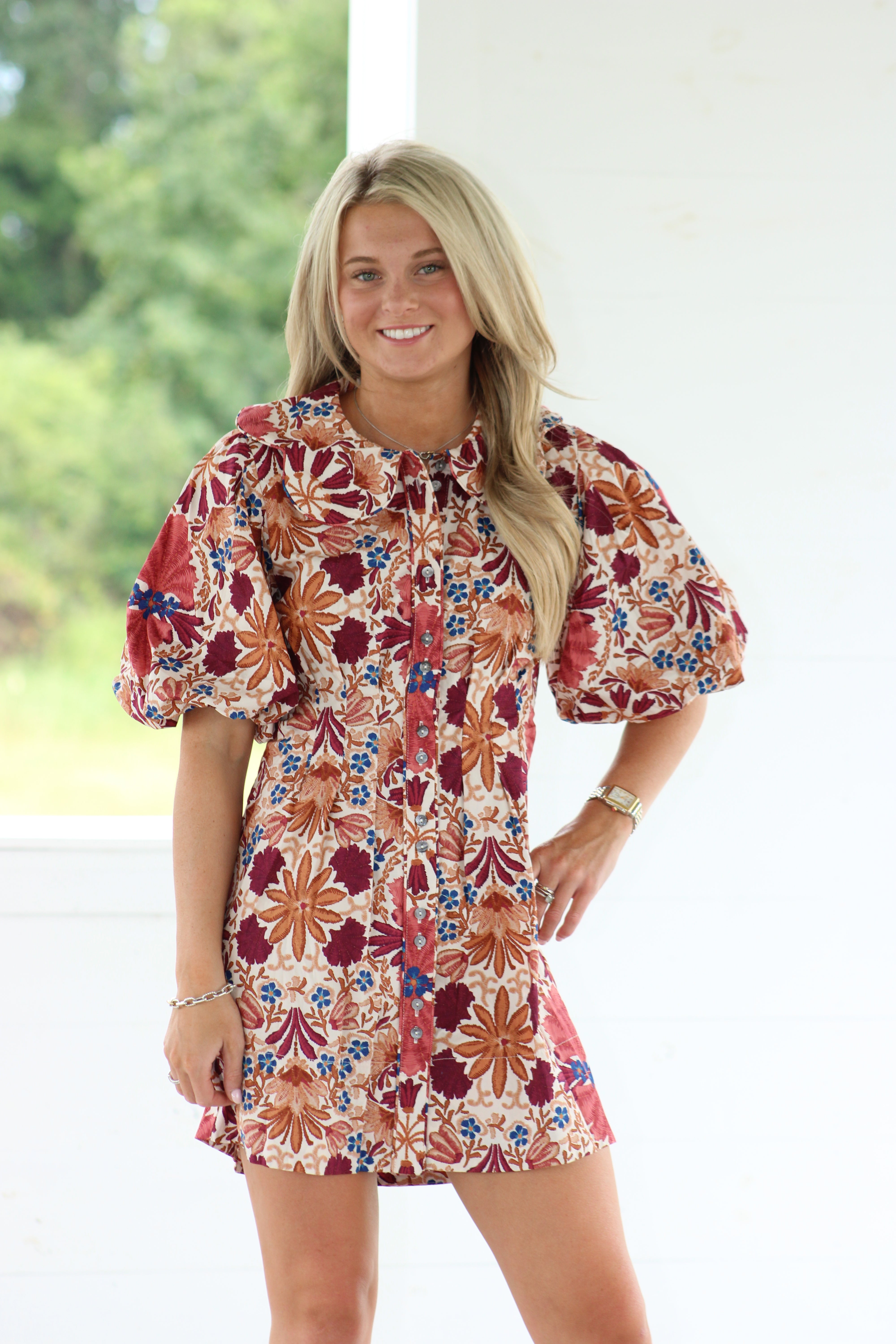 Weekend Muse Mini Dress - Brown Multi