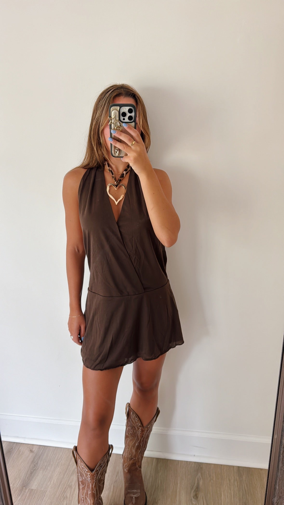 A Night to Remember Mini Dress - Brown