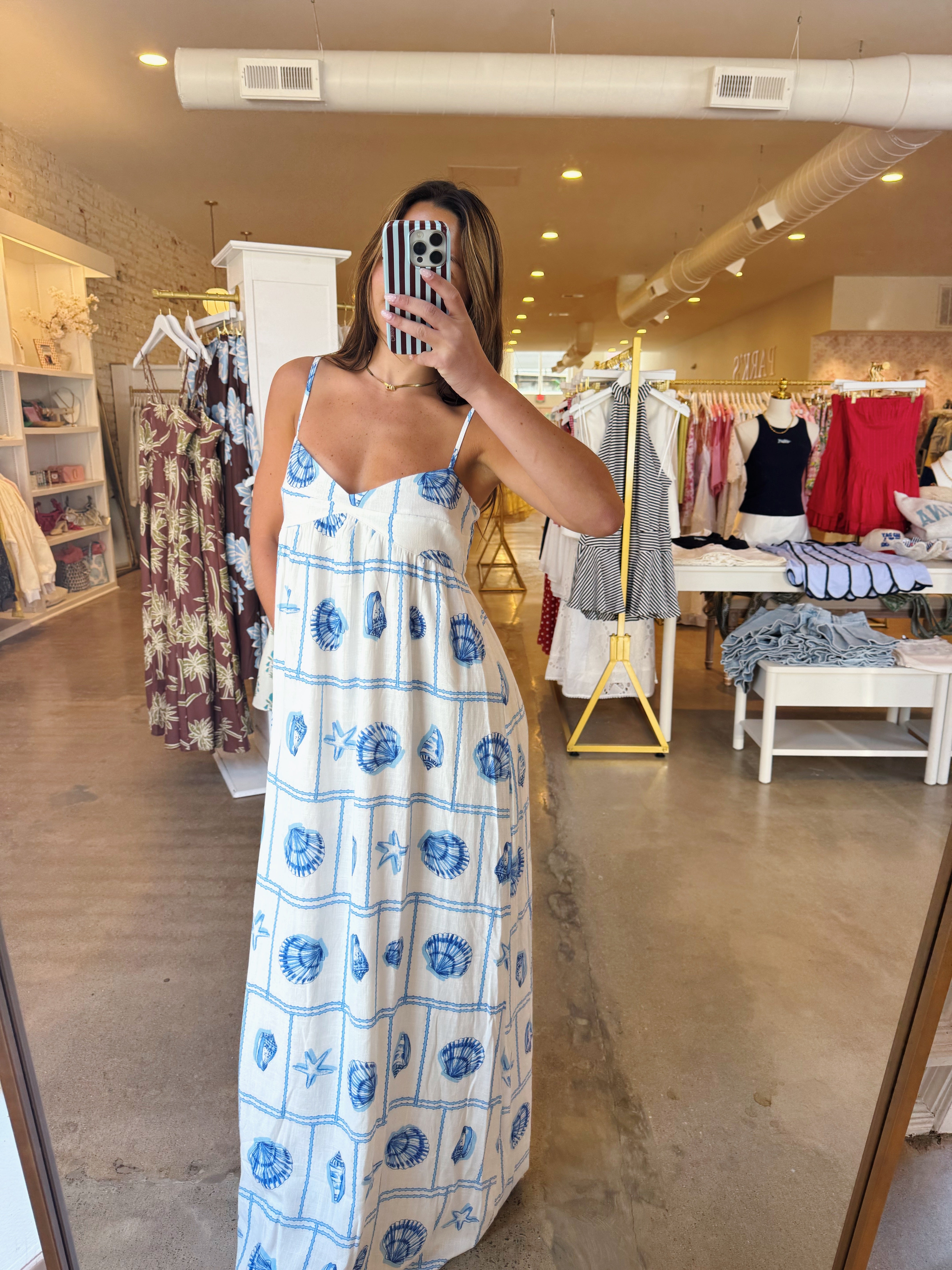 Sabastian Maxi Dress - Blue Shell