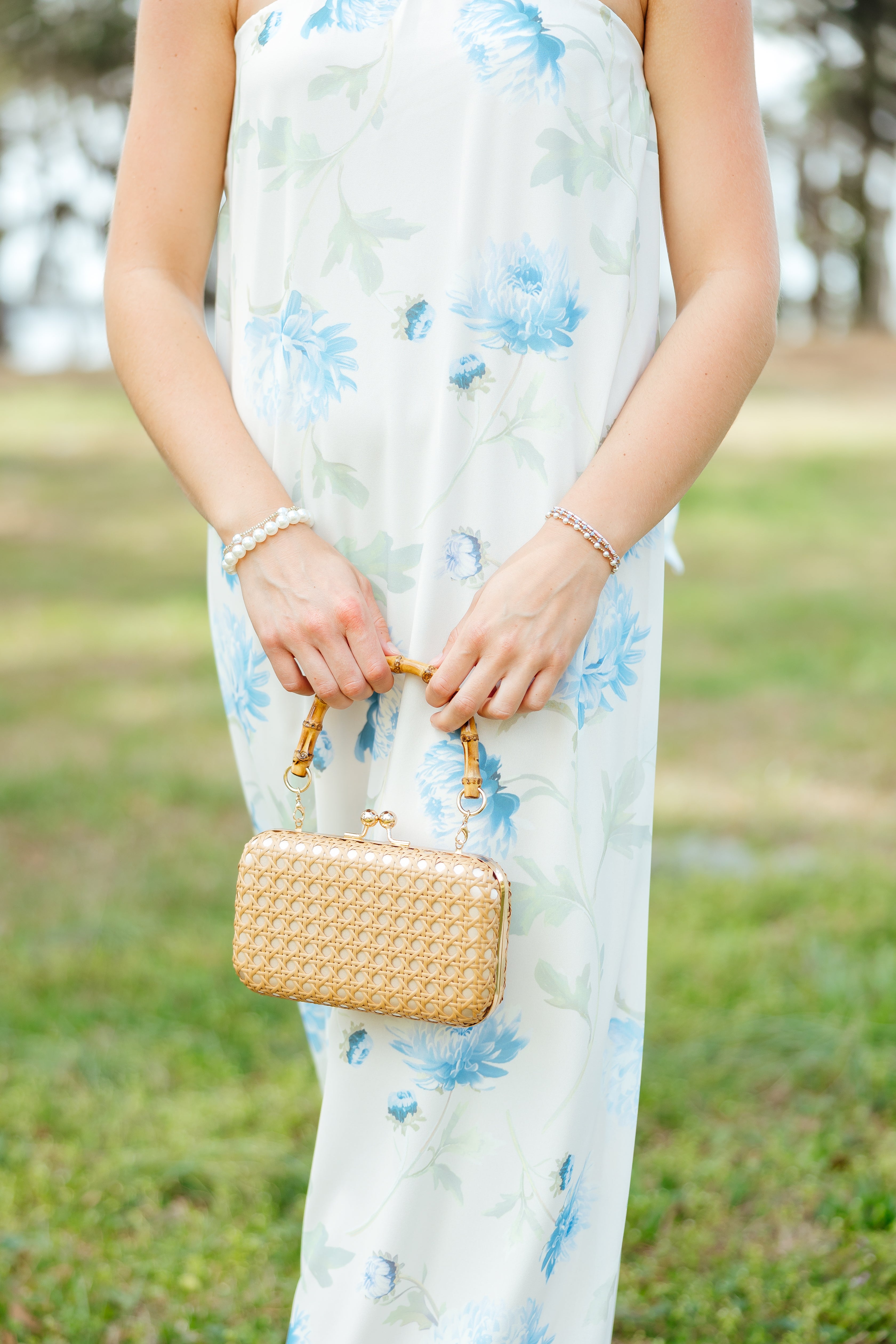 Always Been You Maxi - Cream & Blue