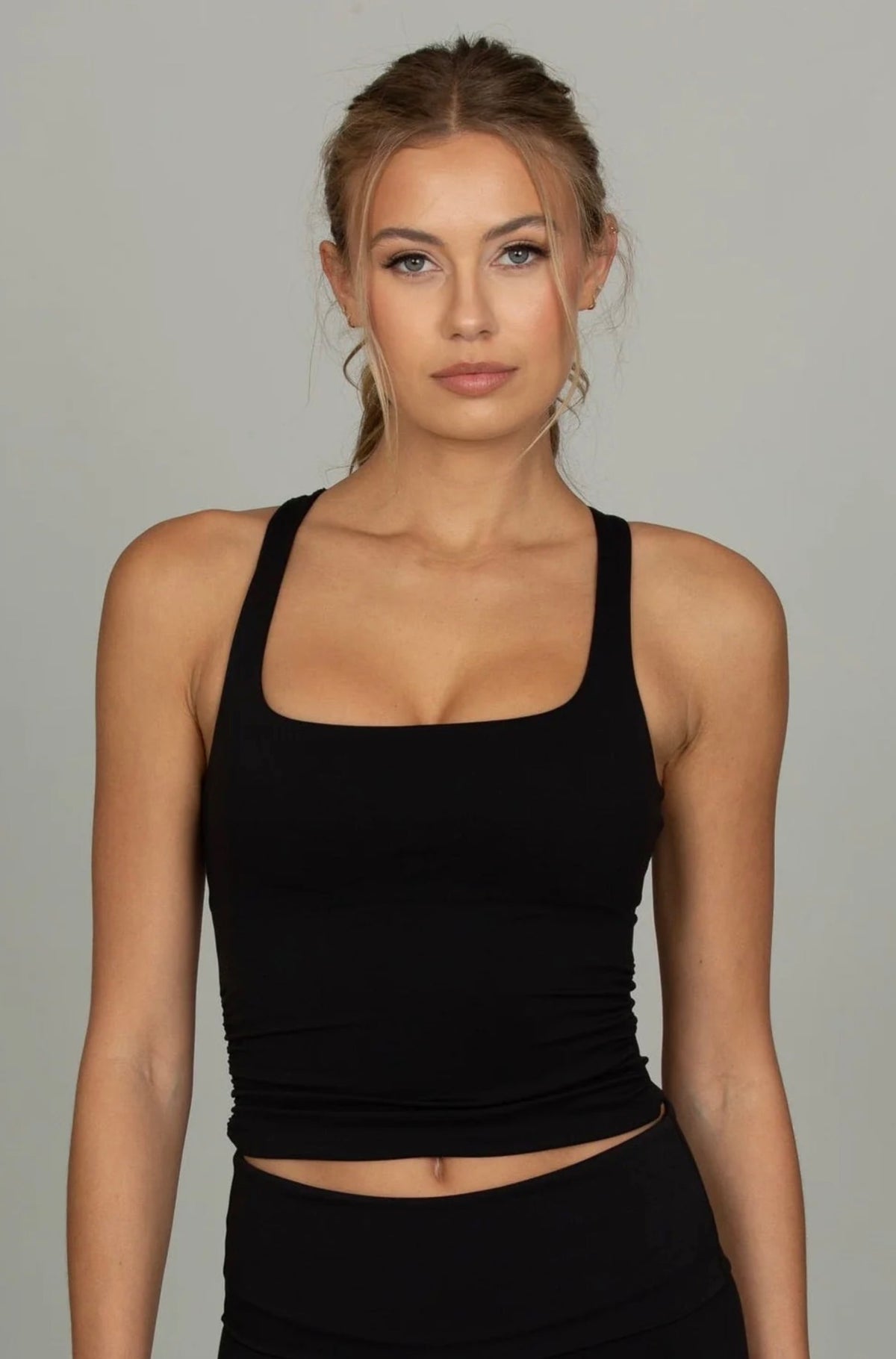 Gold Hinge CoreSculpt Cutout Tank - Black