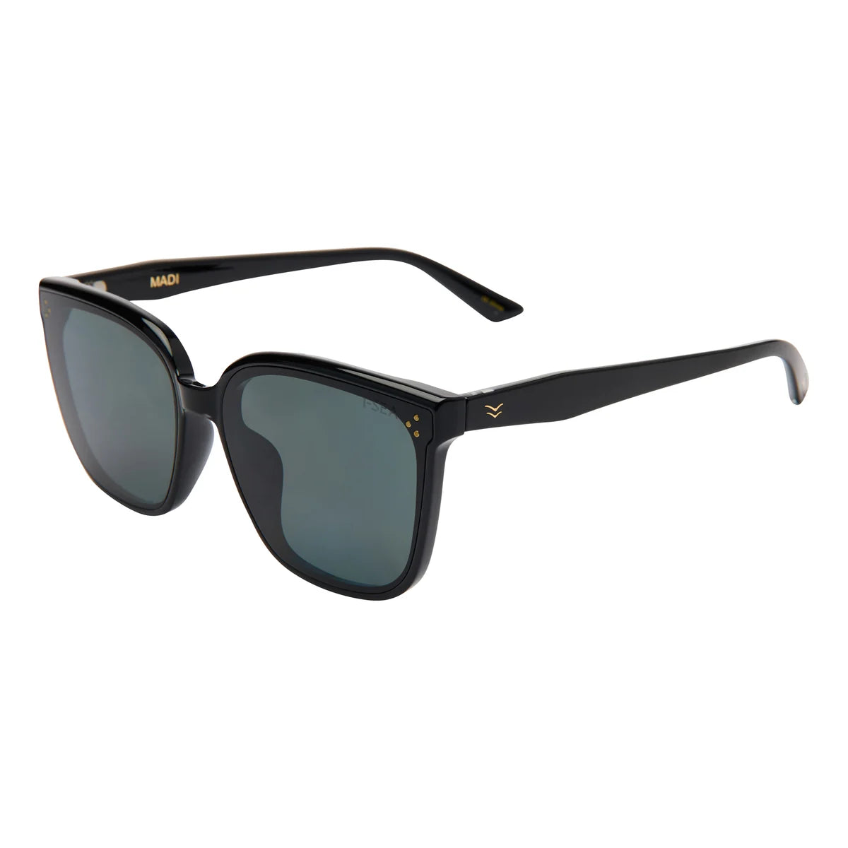 MADI SUNGLASSES - BLACK/SMOKE POLARIZED LENS