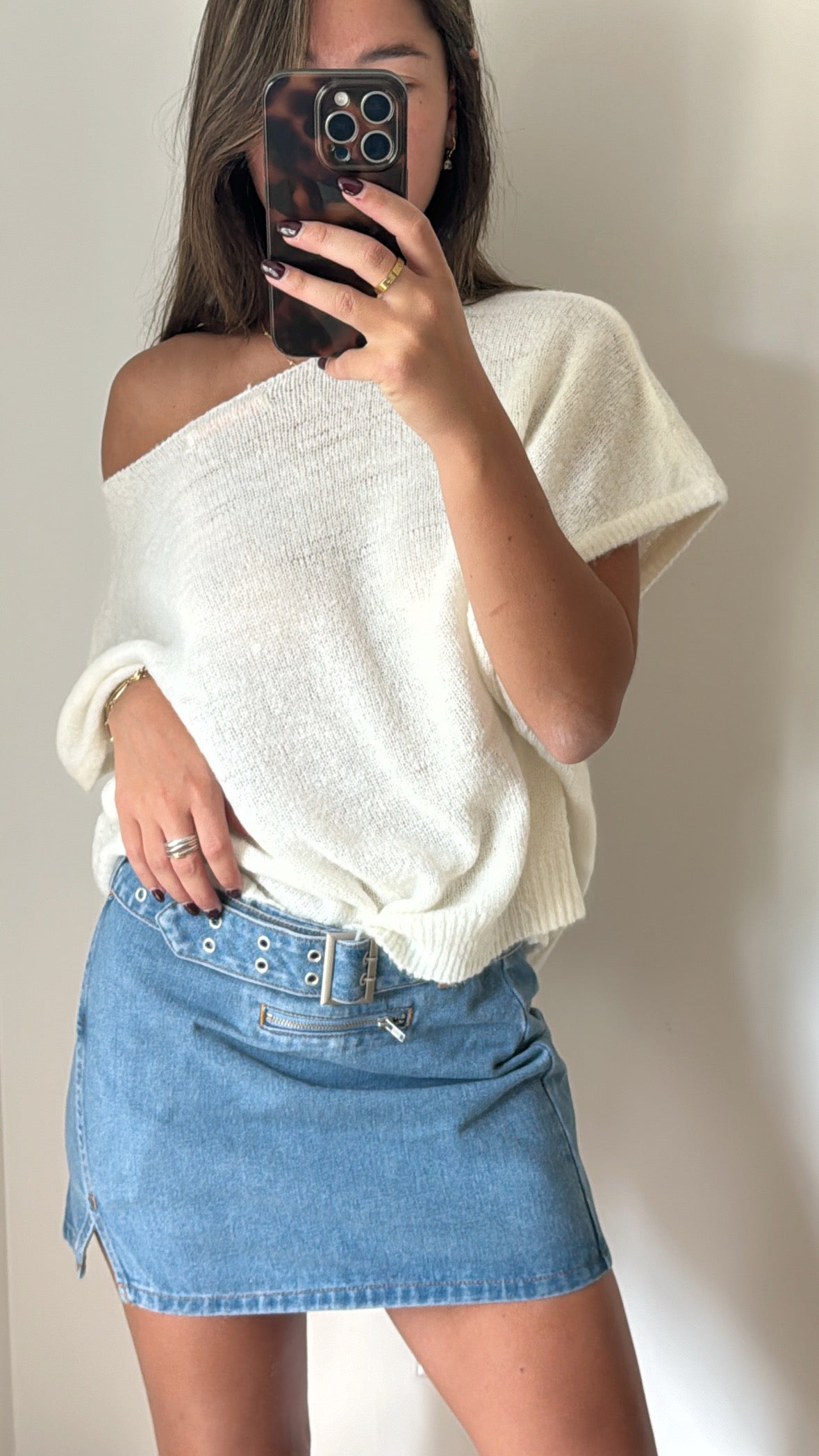 Annabell Denim Mini Skirt with Belt