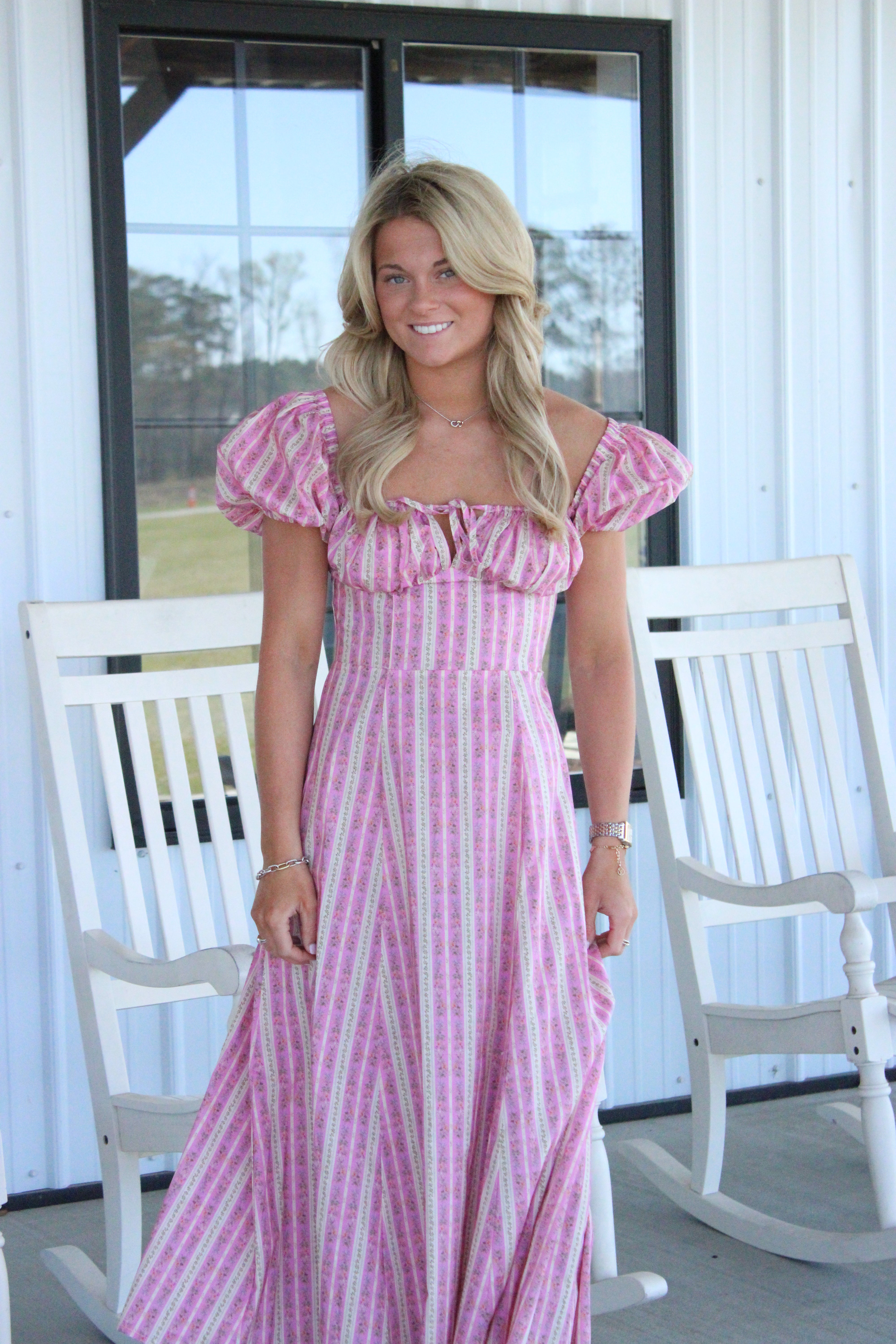 Melody Puff Sleeve Midi Dress
