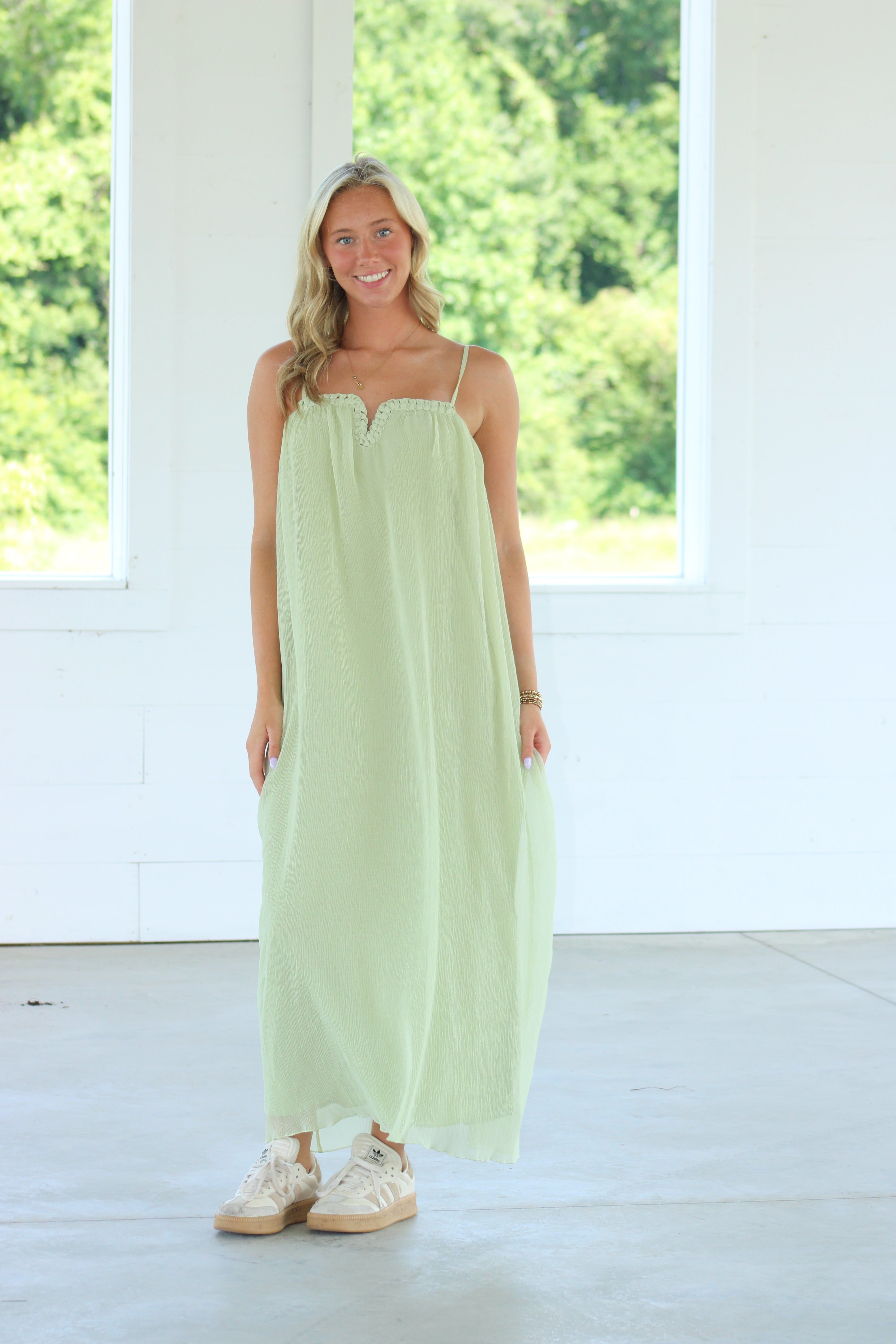 Long Beach Maxi Dress - Sage