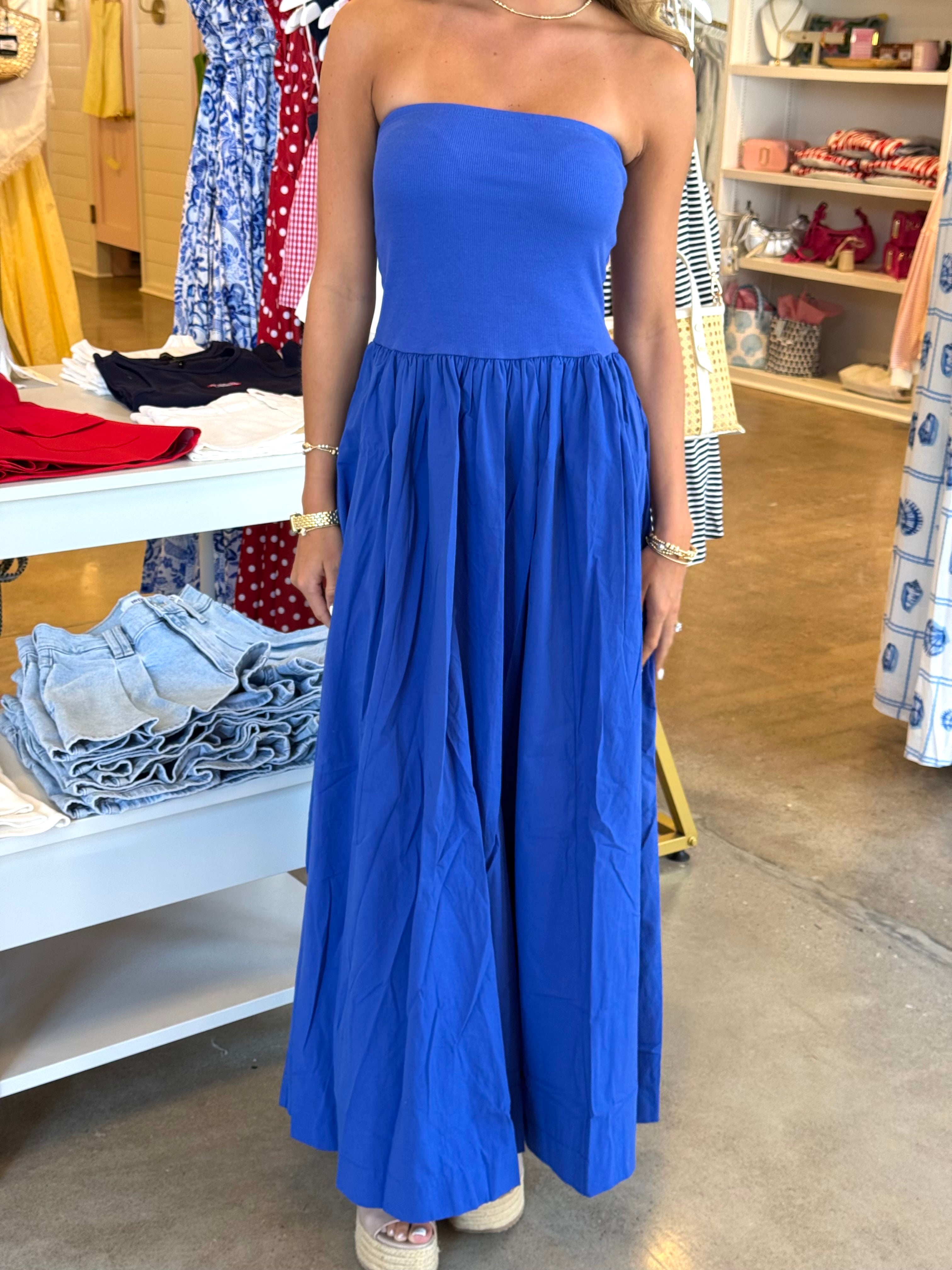Macy Midi Dress - Cobalt Blue