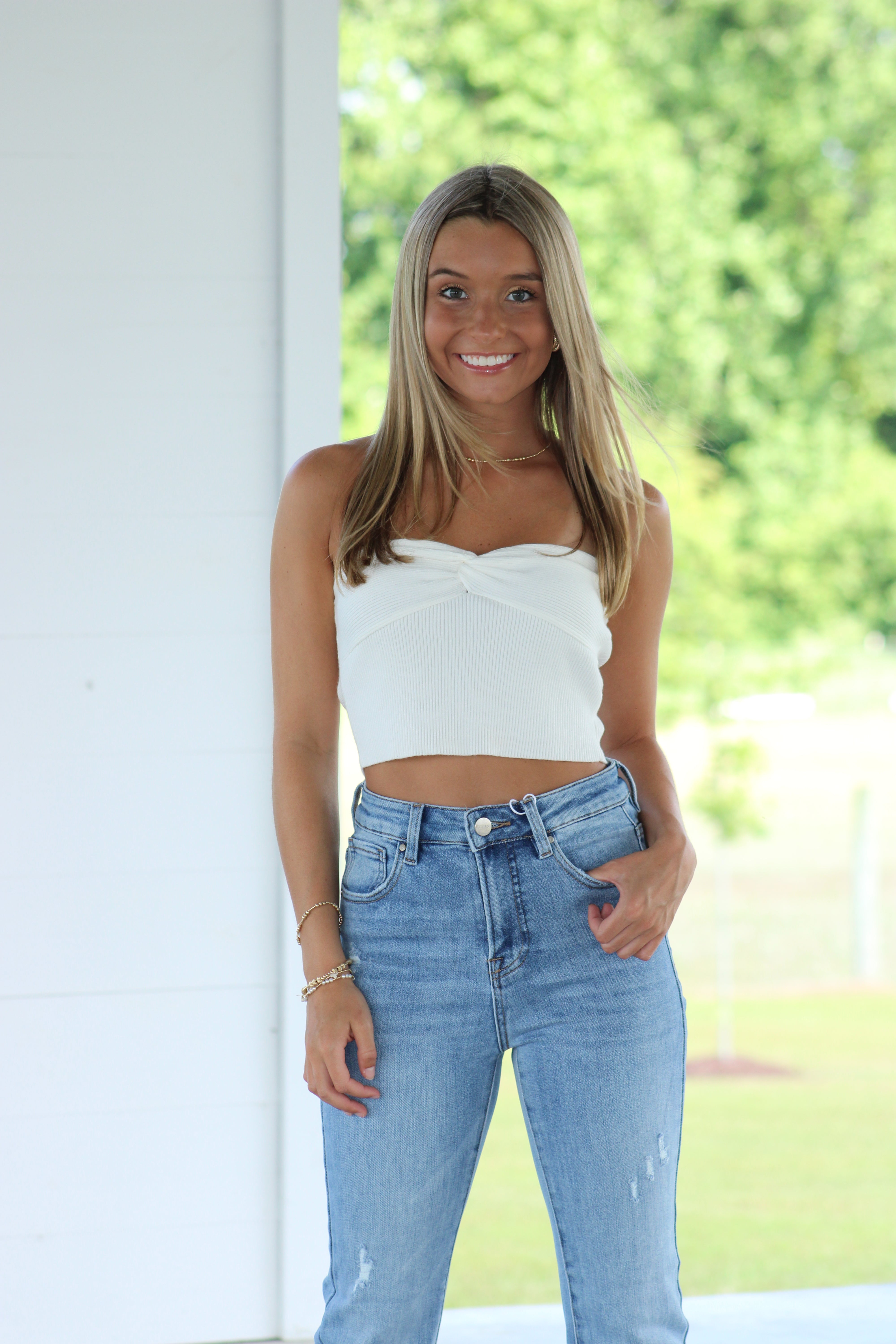 Stella Twist Top - White