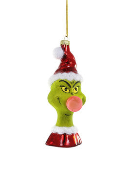 Grinch Glass Ornament
