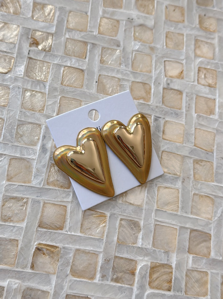 Jayden Heart Statement Earrings