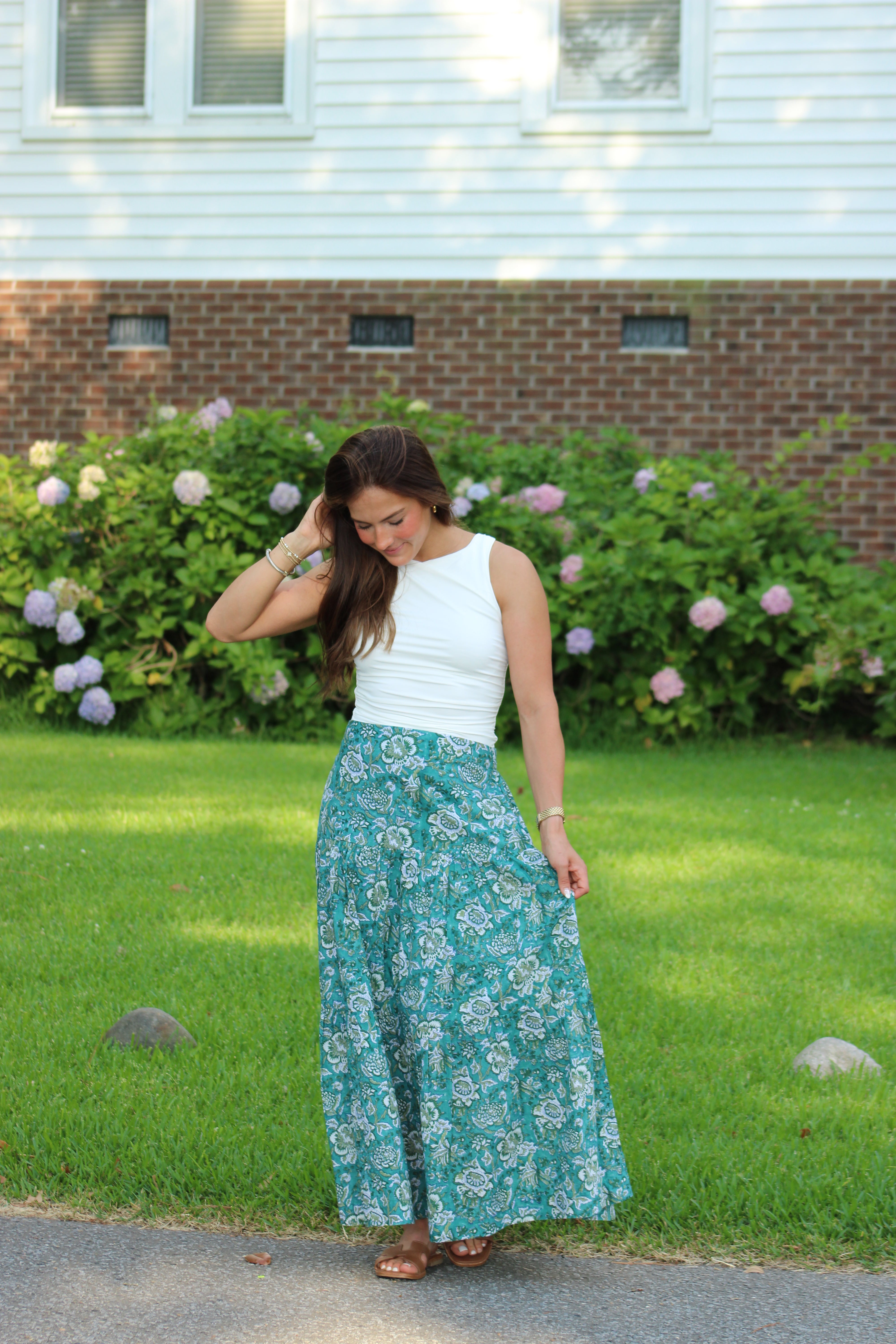 Serefina Midi Skirt - Green
