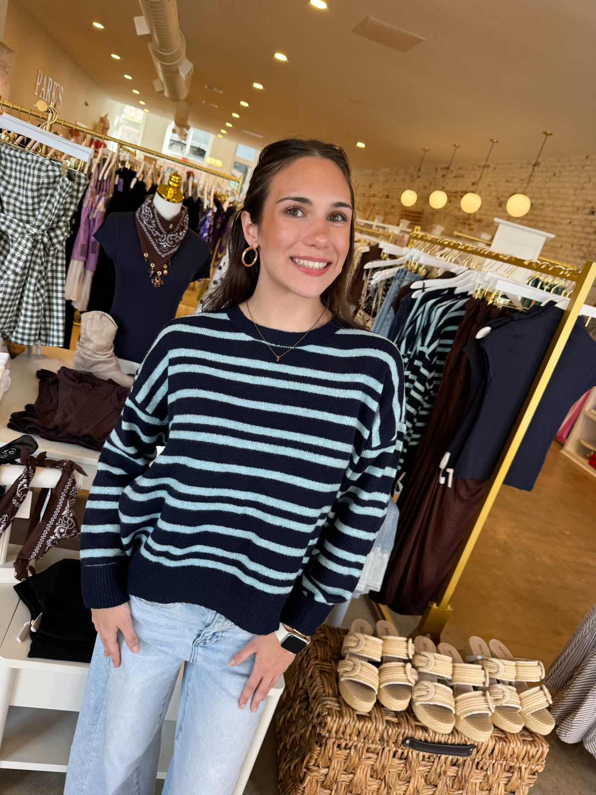 Gomez Sweater - Navy Blue & Light Blue
