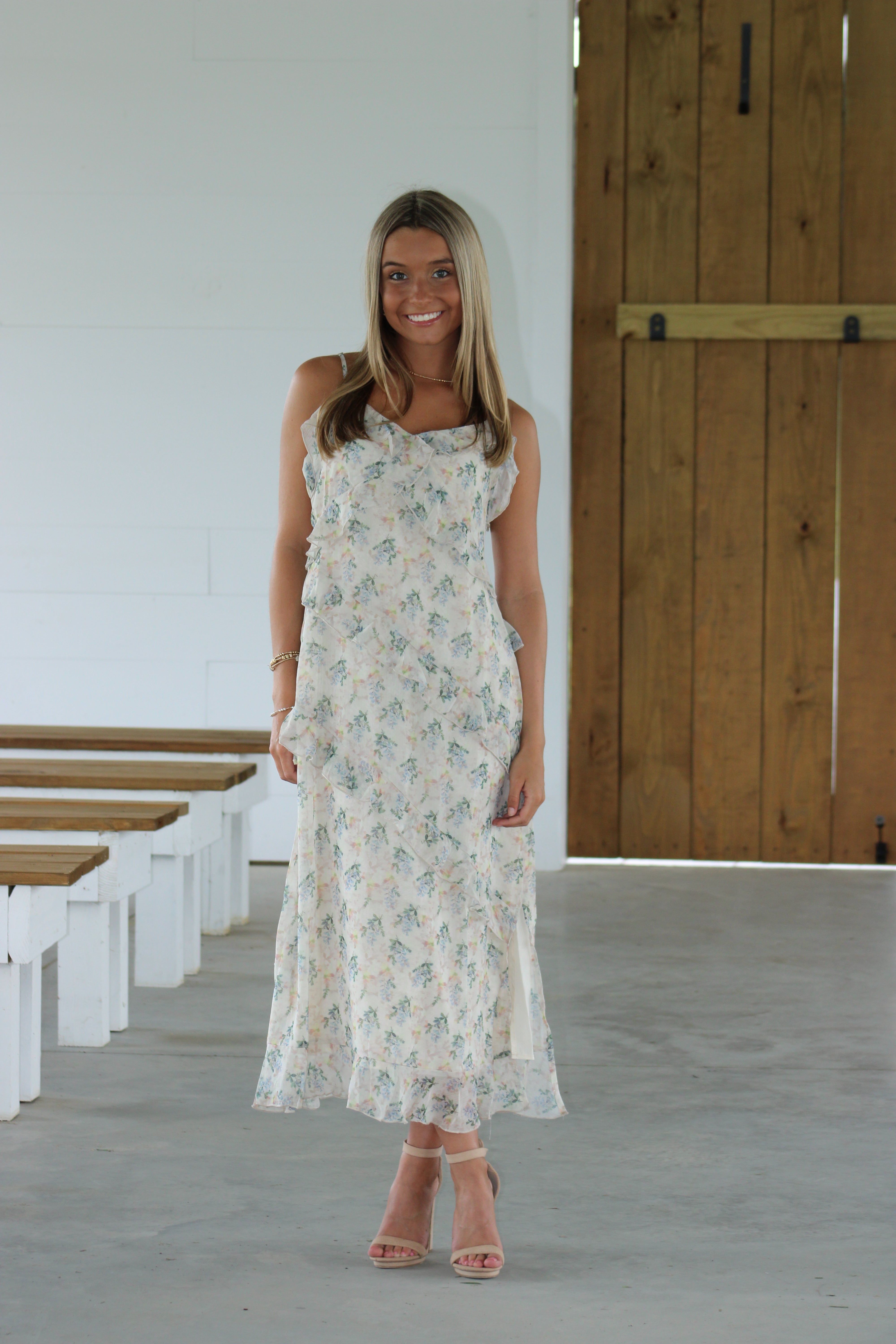Caroline Midi Dress - Floral