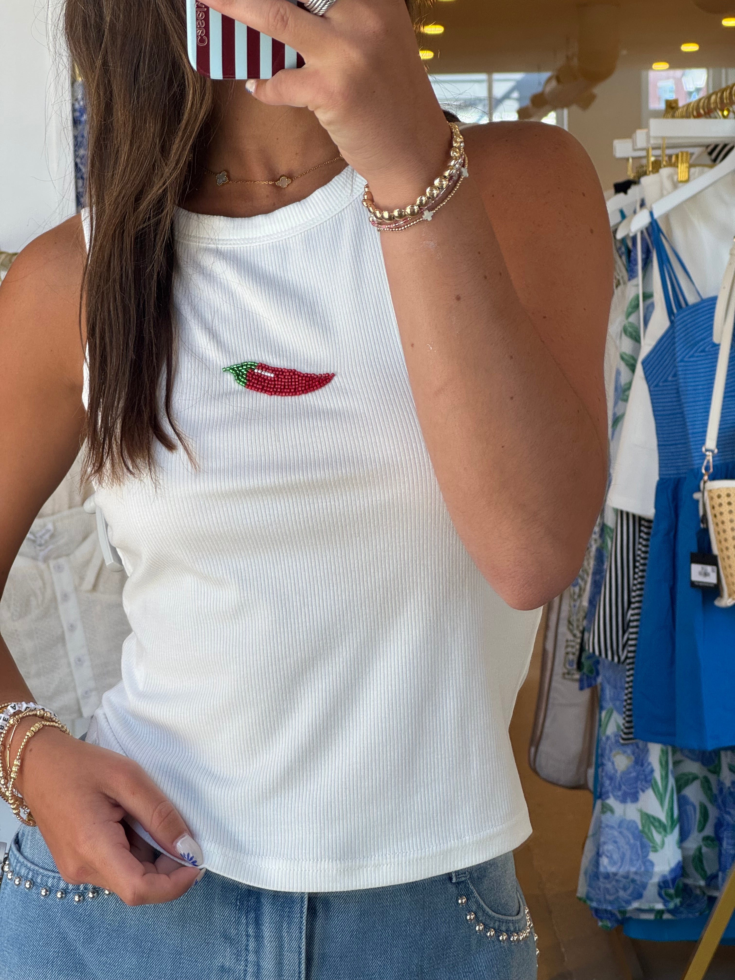 Red Hot Chili Peppers Tank - White