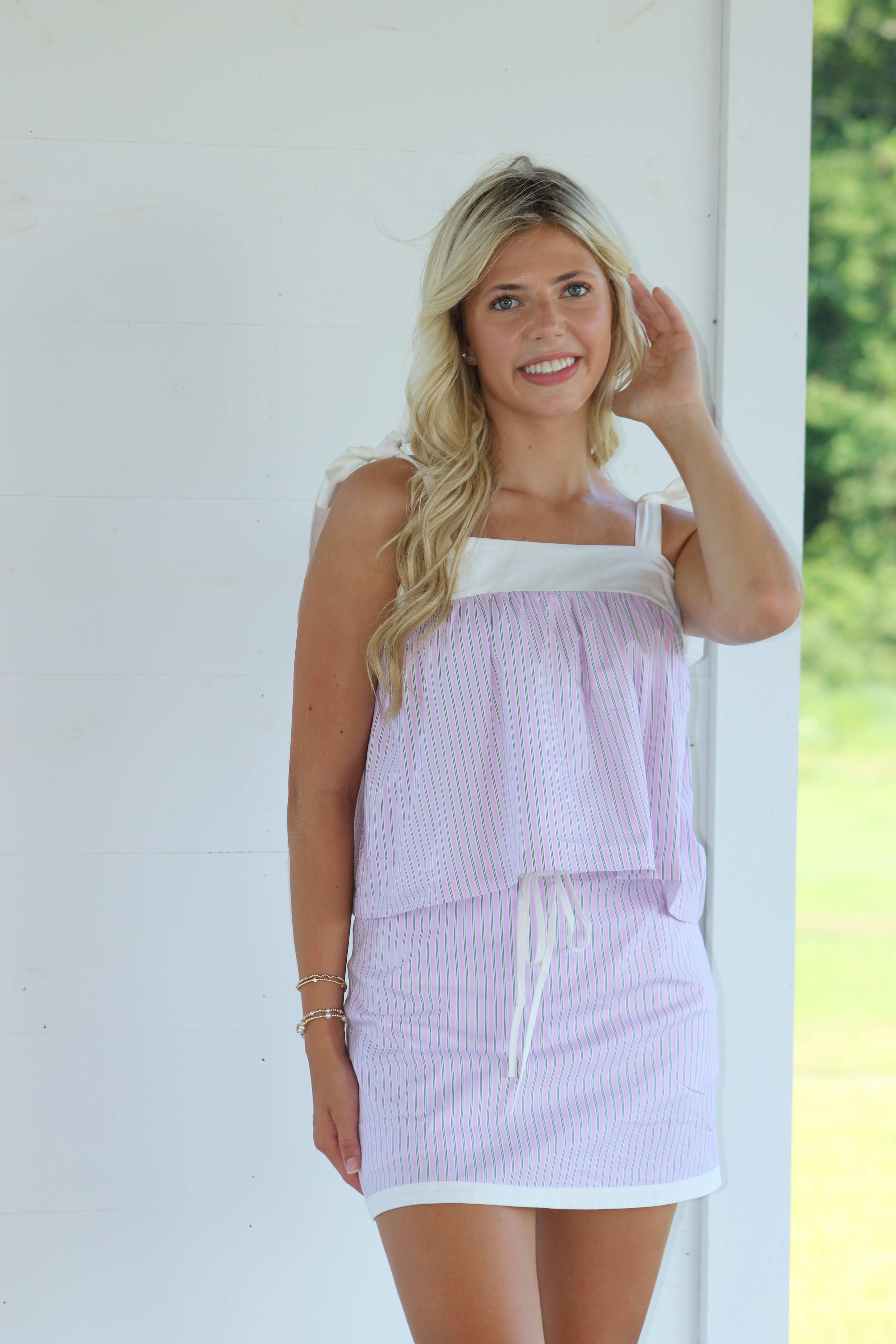 Sammy Top & Skort Set - Pink/Green