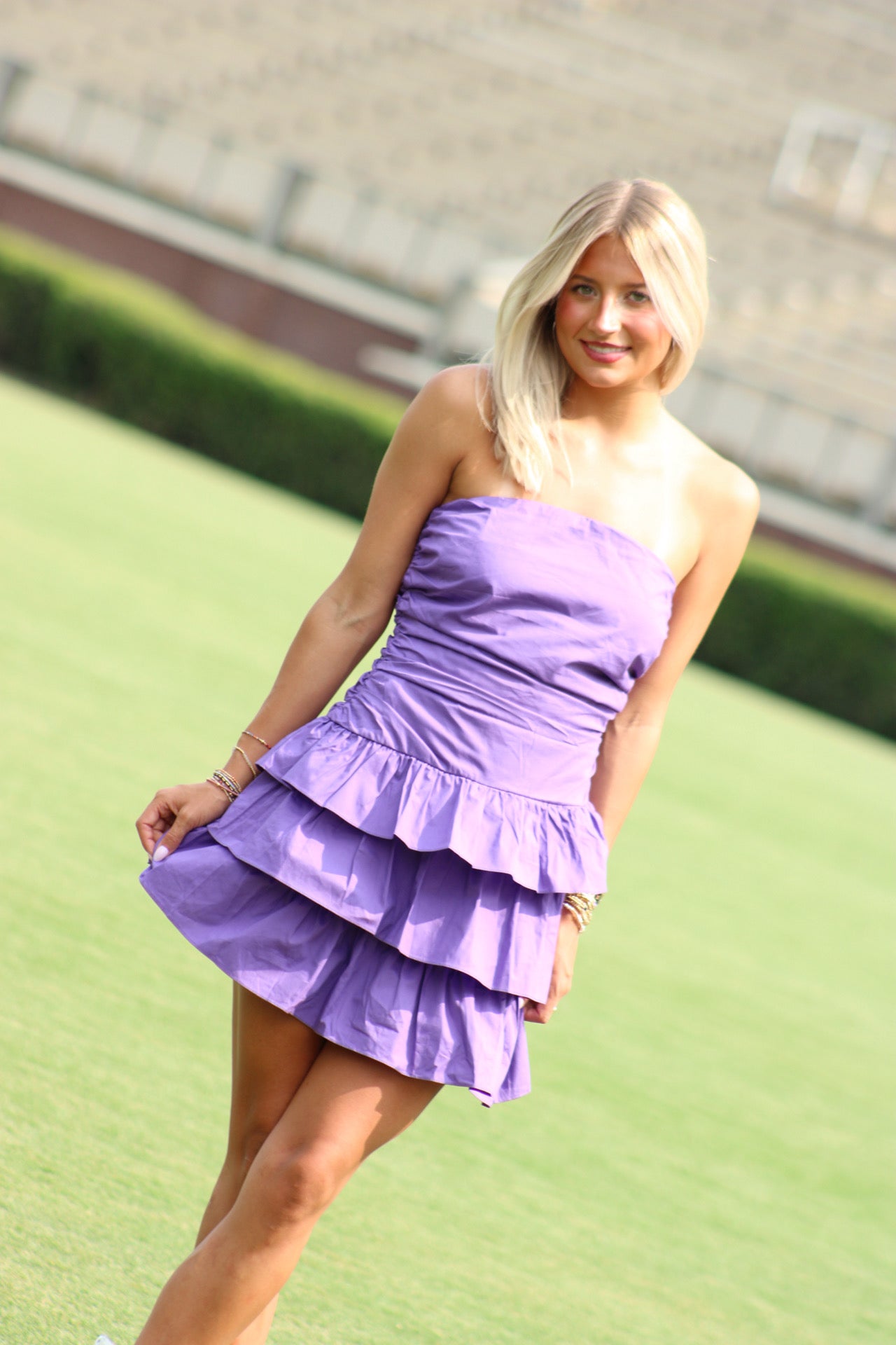 Here For The Win Mini Dress - Purple